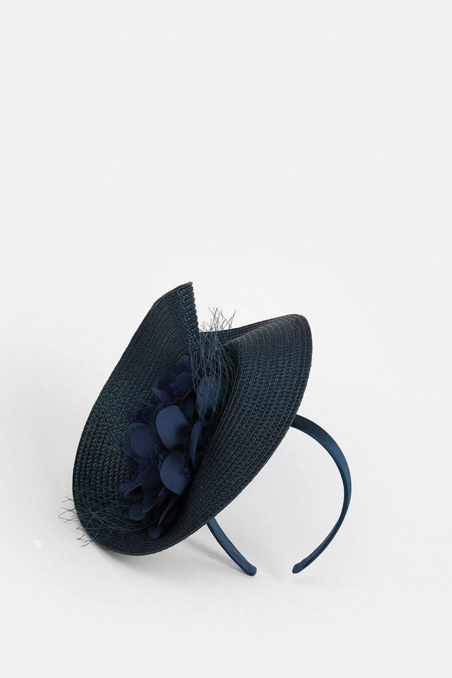 Karen Millen Asymmetric Flower & Feather Fascinator