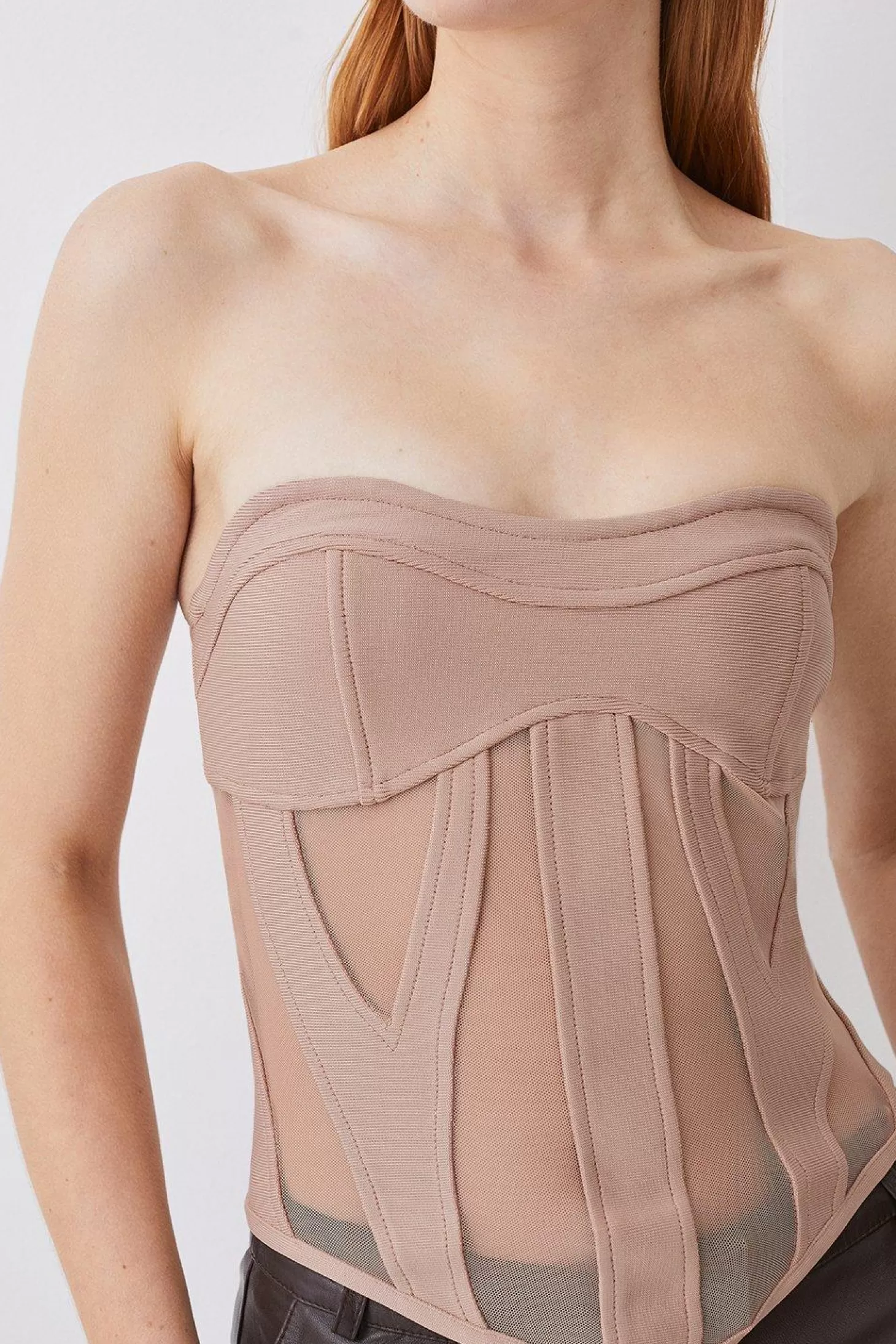 Karen Millen Bandage And Mesh Corset