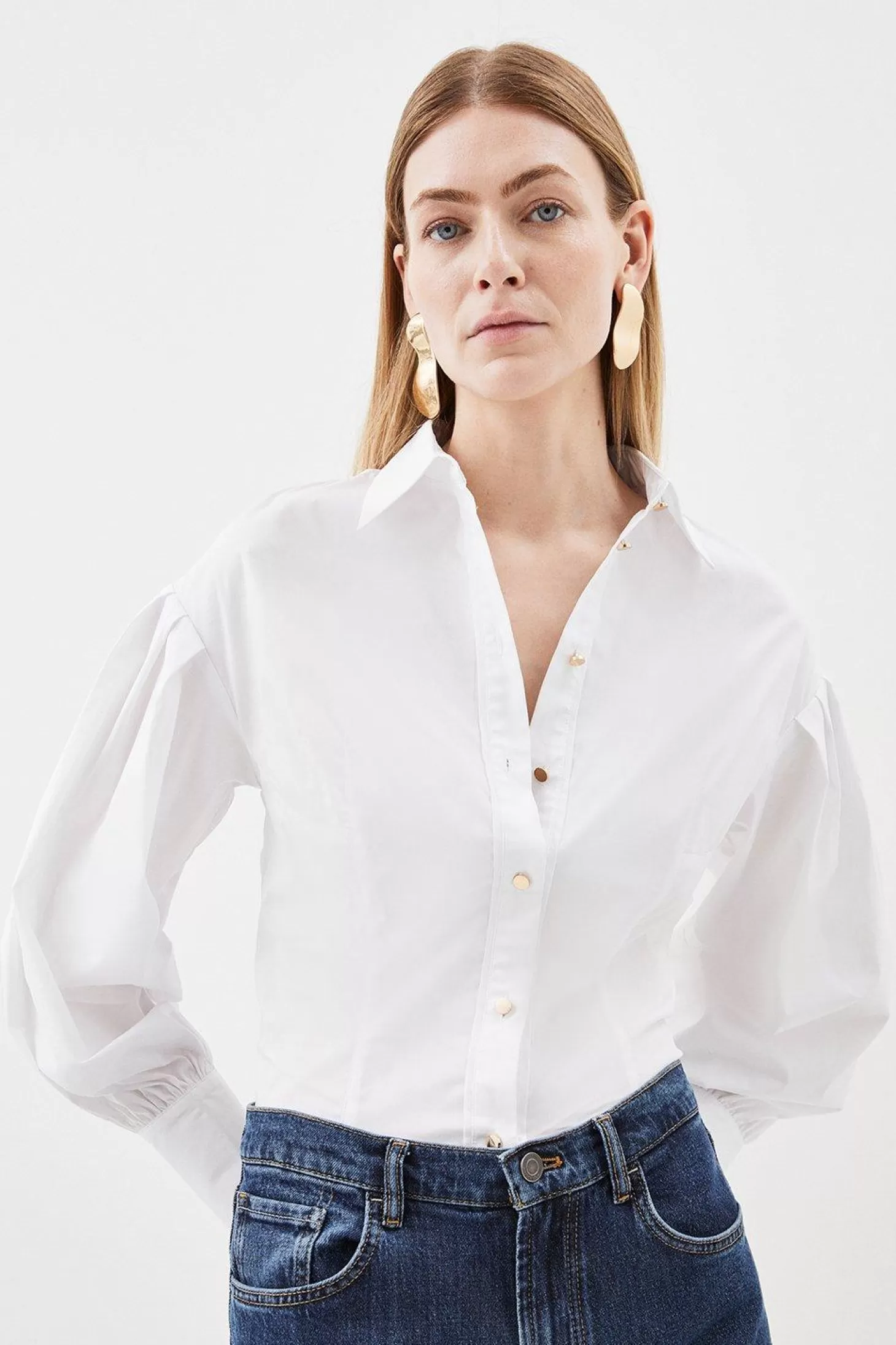 Karen Millen Blouson Sleeved Woven Shirt