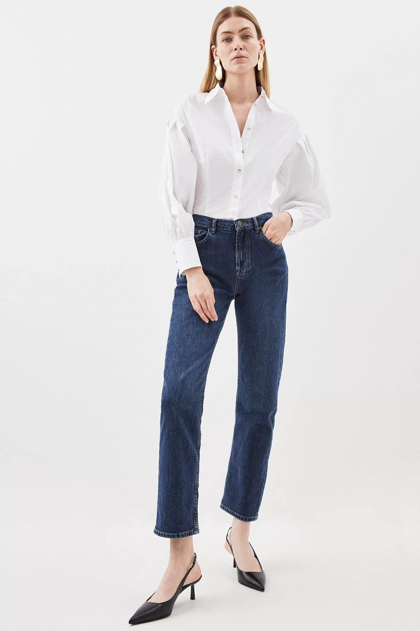 Karen Millen Blouson Sleeved Woven Shirt