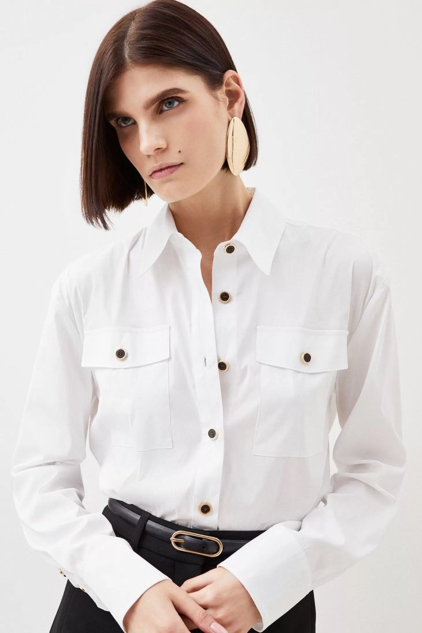 Karen Millen Classic Pocket Detail Tailored Shirt