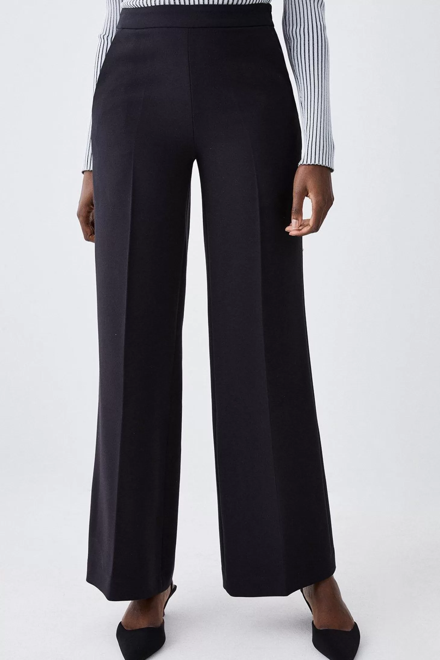 Karen Millen Compact Essential Tailored Wide Leg Pants