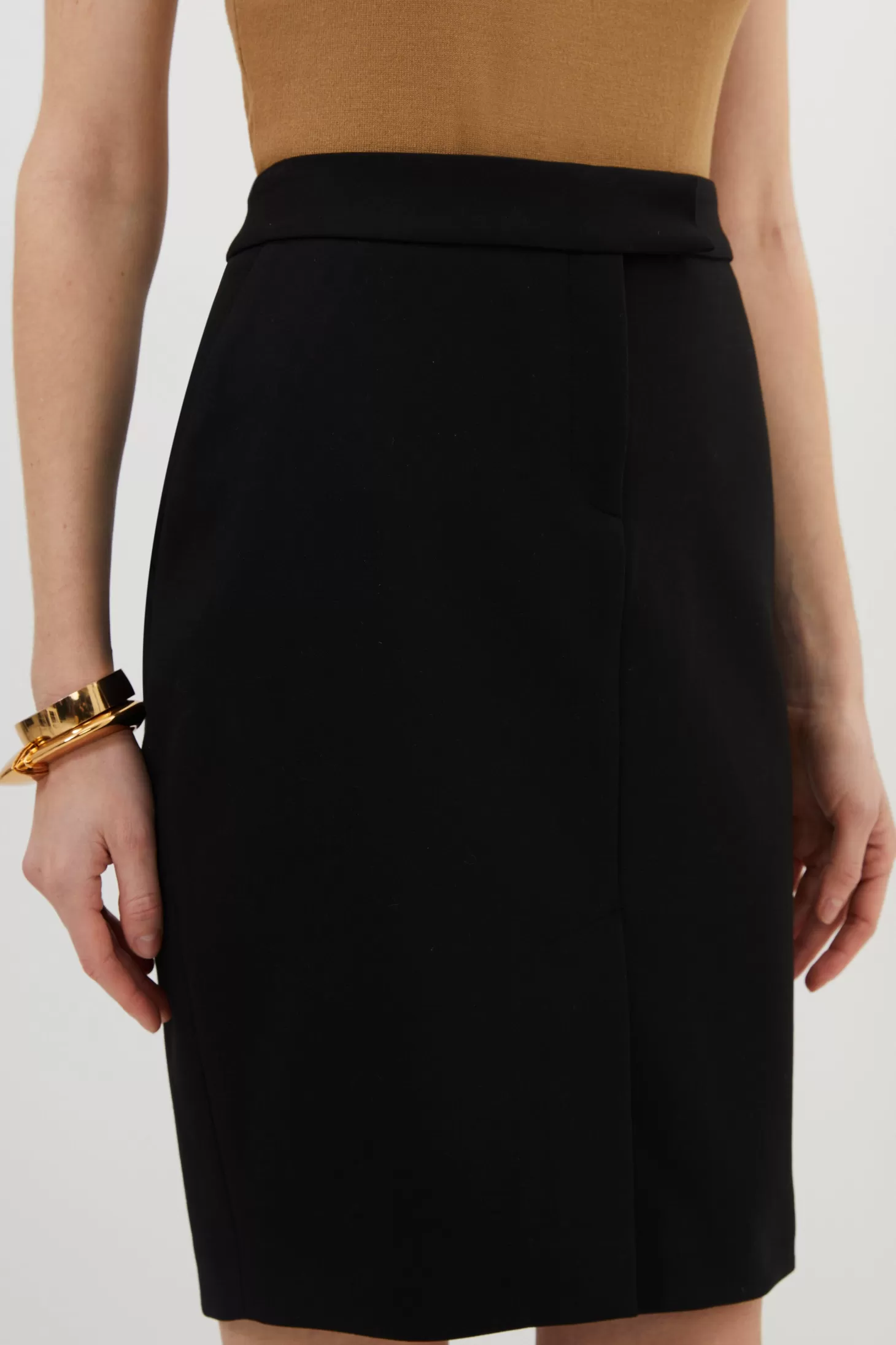 Karen Millen Compact Stretch Tailored Pencil Midi Skirt