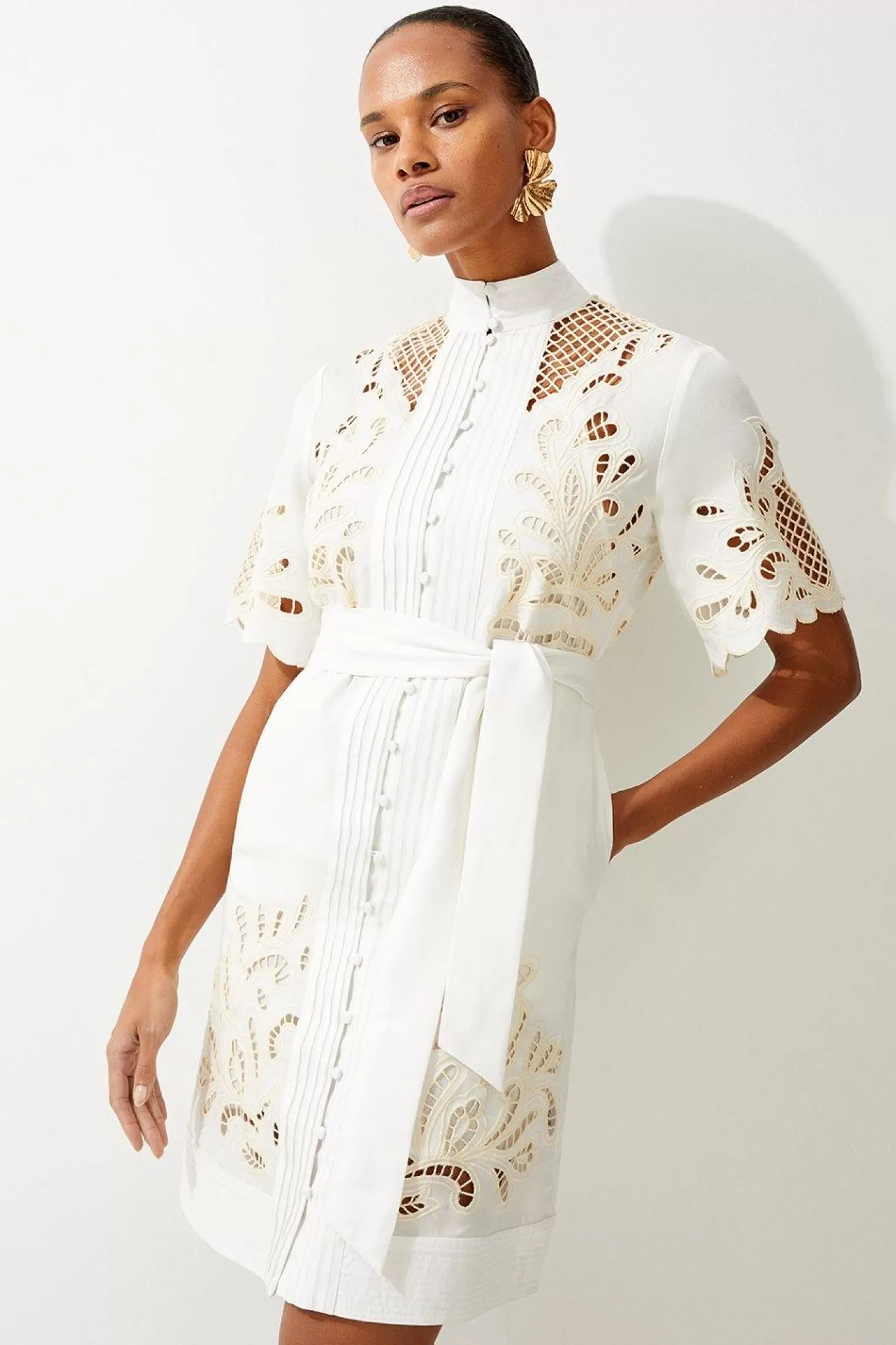 Karen Millen Cutwork Mini Beach Dress