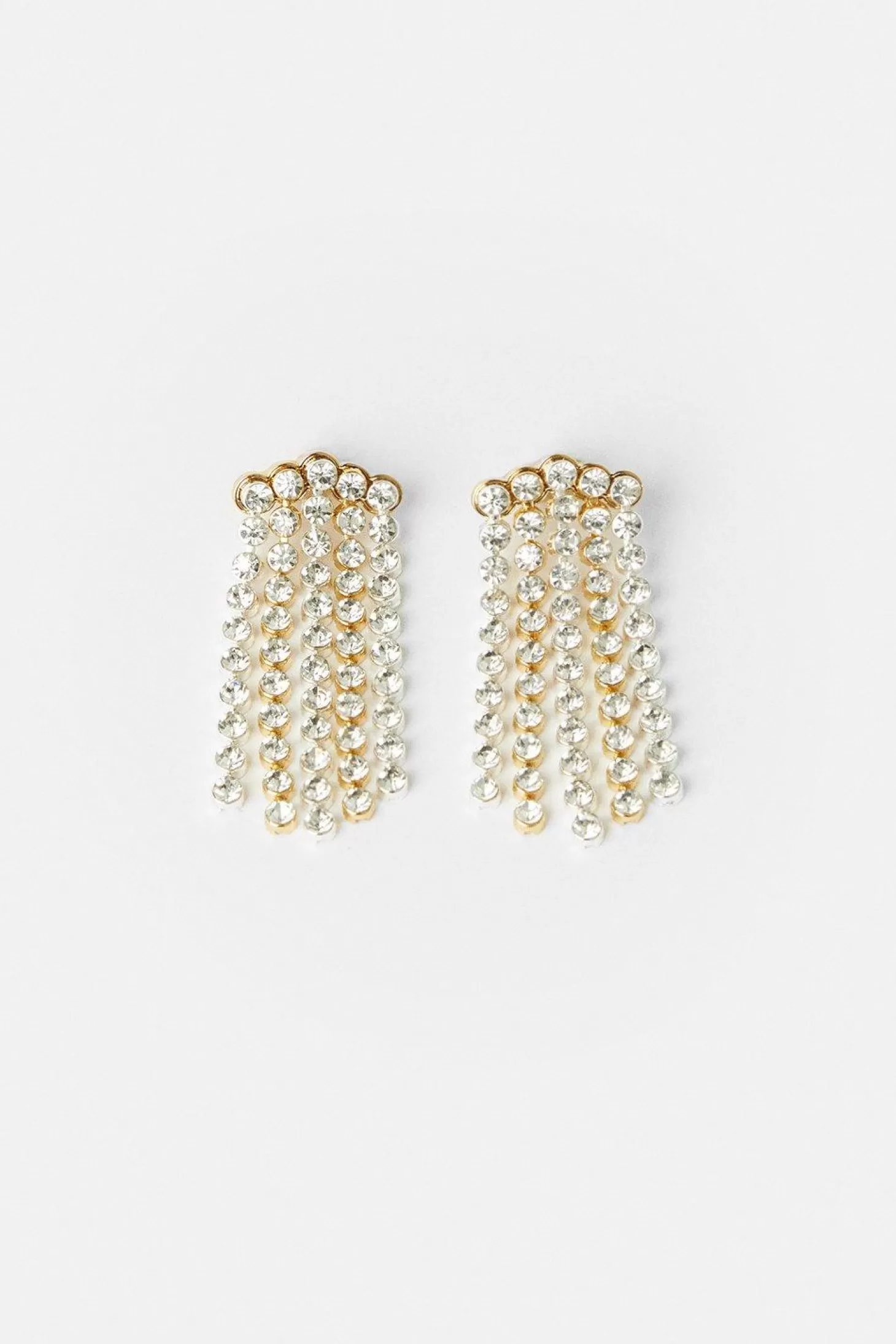 Karen Millen Diamante Drop Statement Earrings