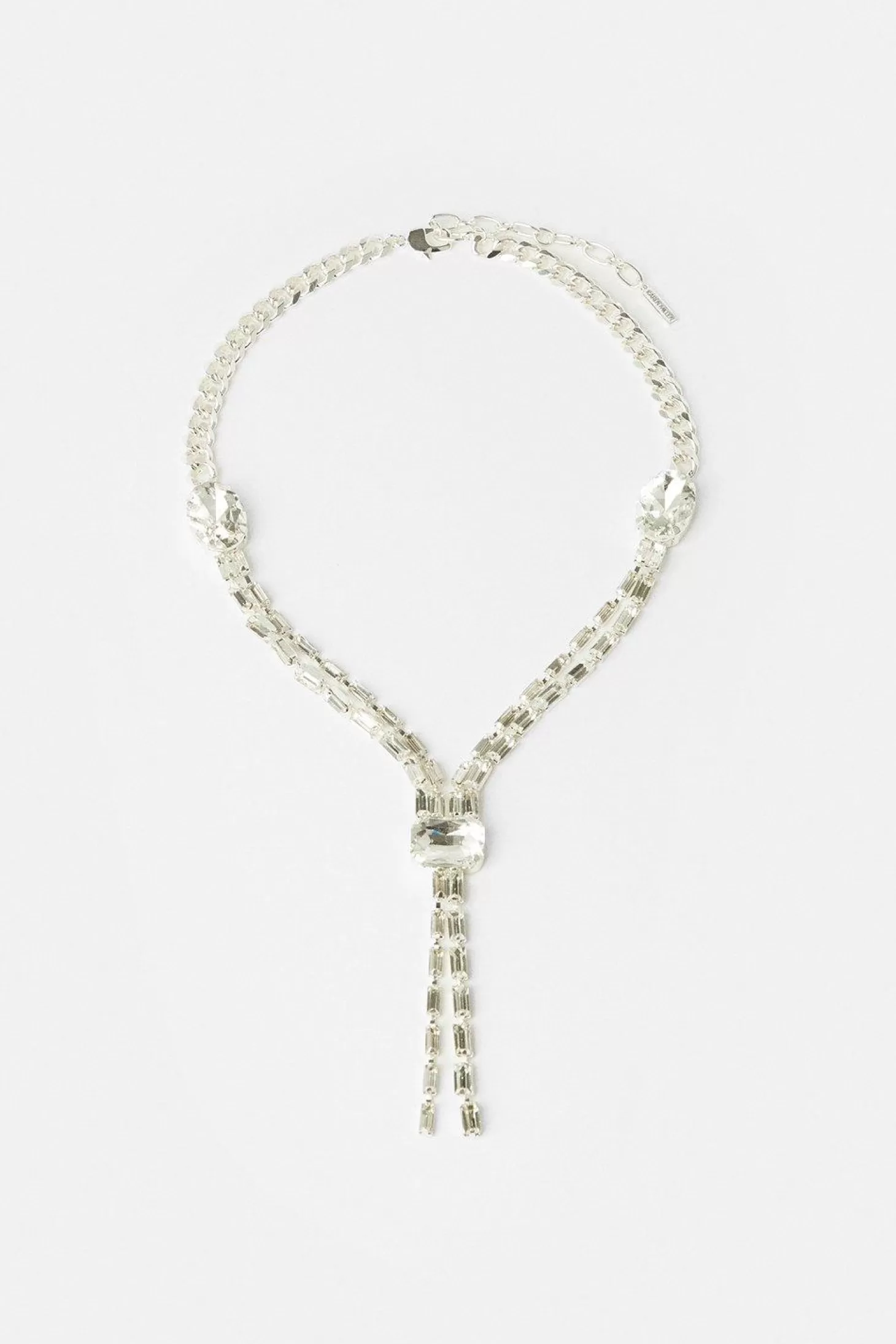 Karen Millen Diamante Drop Statement Necklace