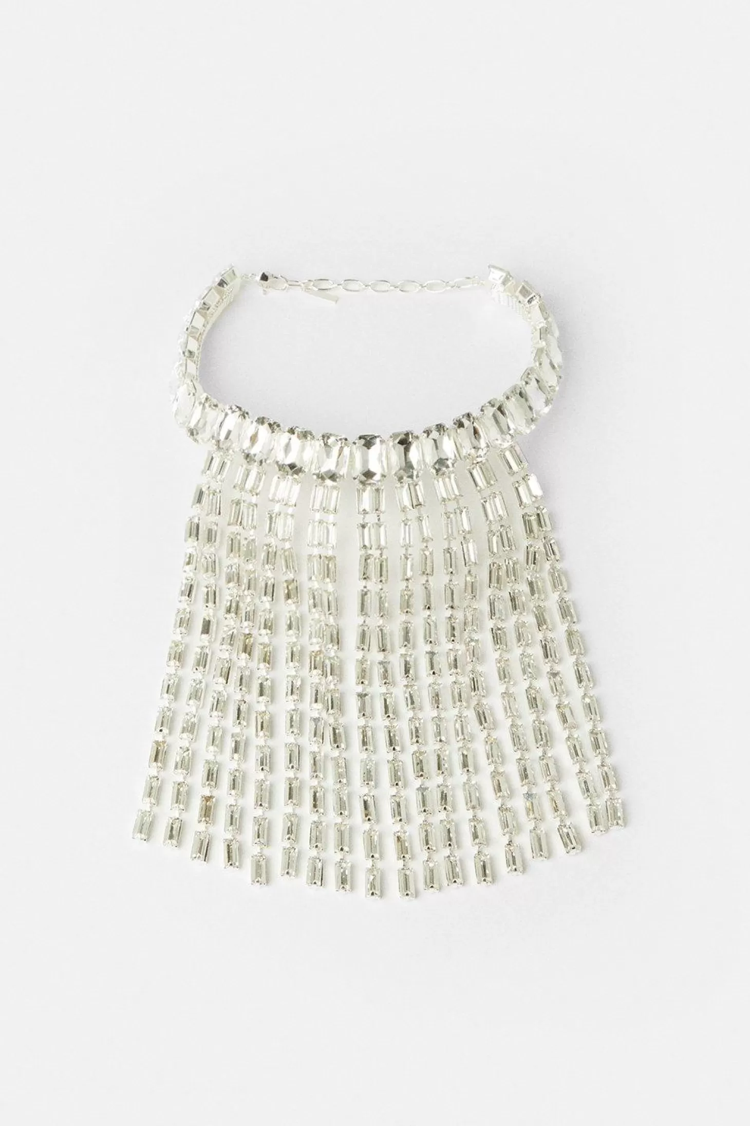 Karen Millen Diamante Drop Statement Necklace