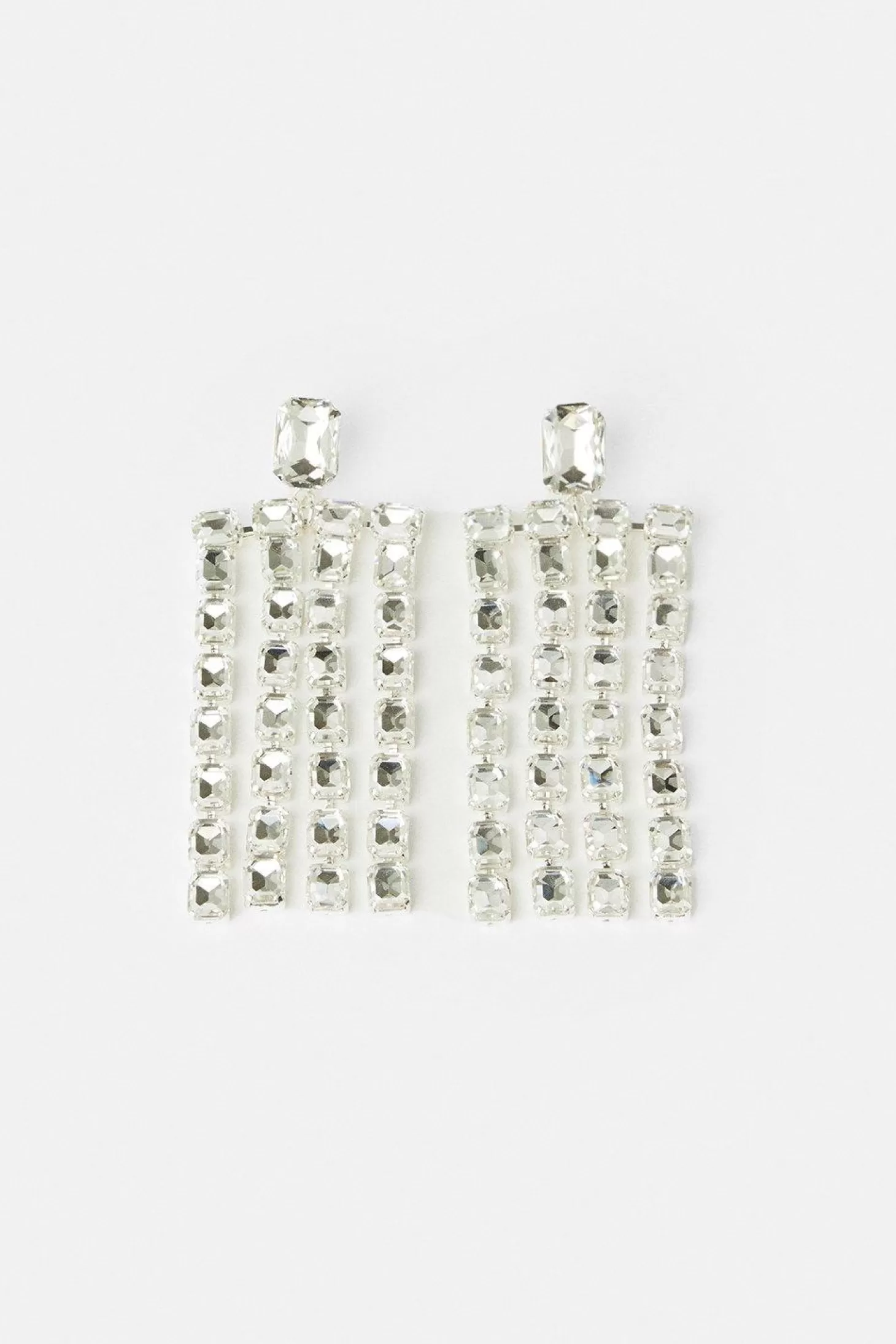 Karen Millen Diamante Statement Drop Earrings