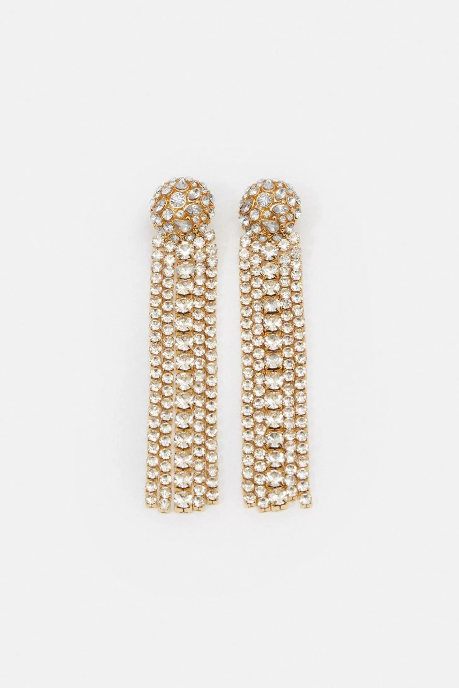 Karen Millen Diamante Statement Drop Earrings