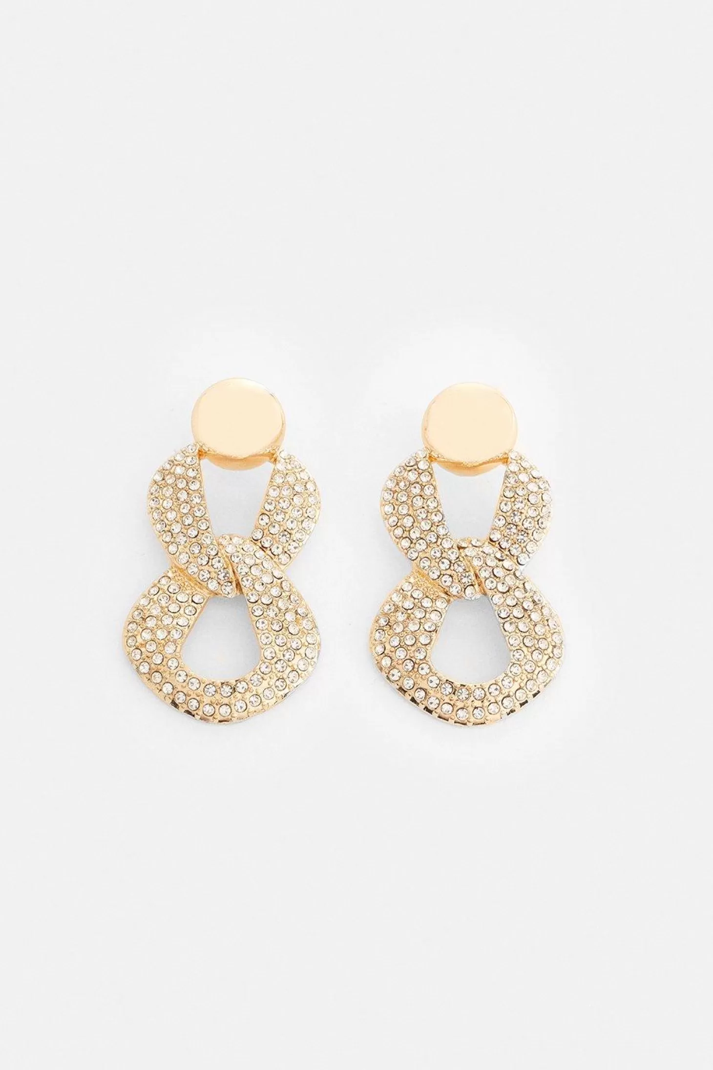 Karen Millen Diamante Statement Drop Earrings