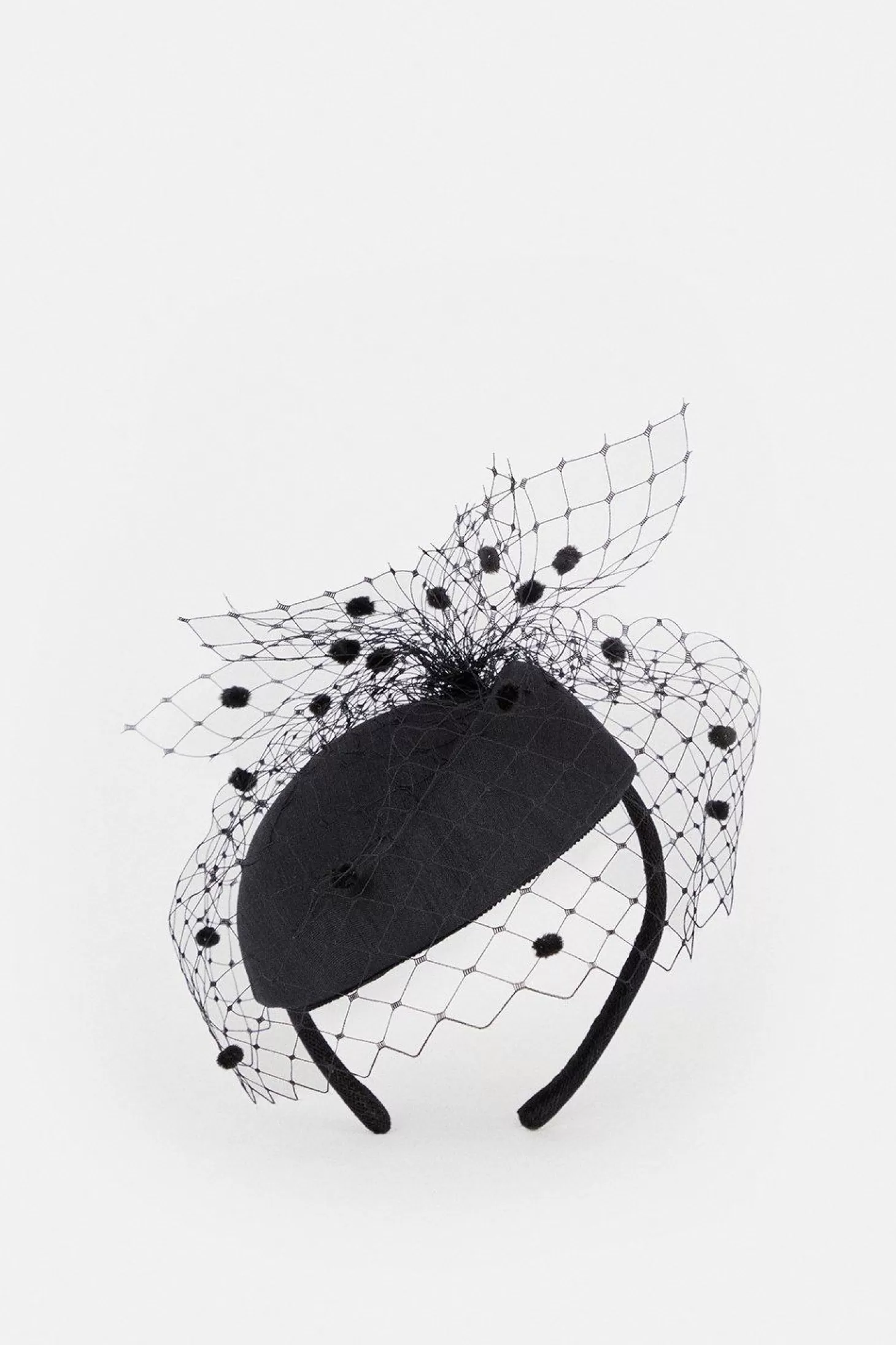 Karen Millen Emily-London Spot Veil Pillbox Hat