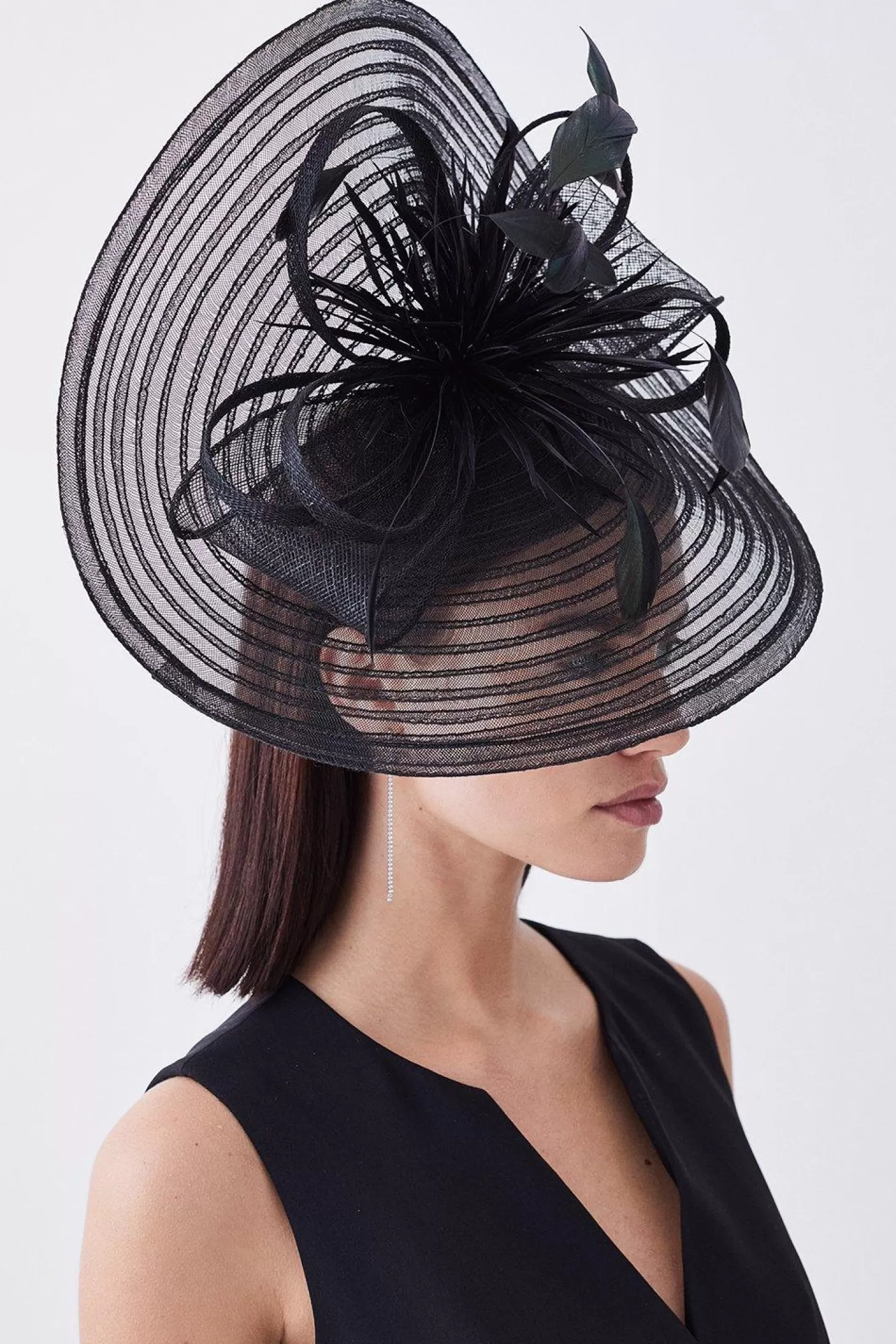 Karen Millen Feather Detail Fascinator