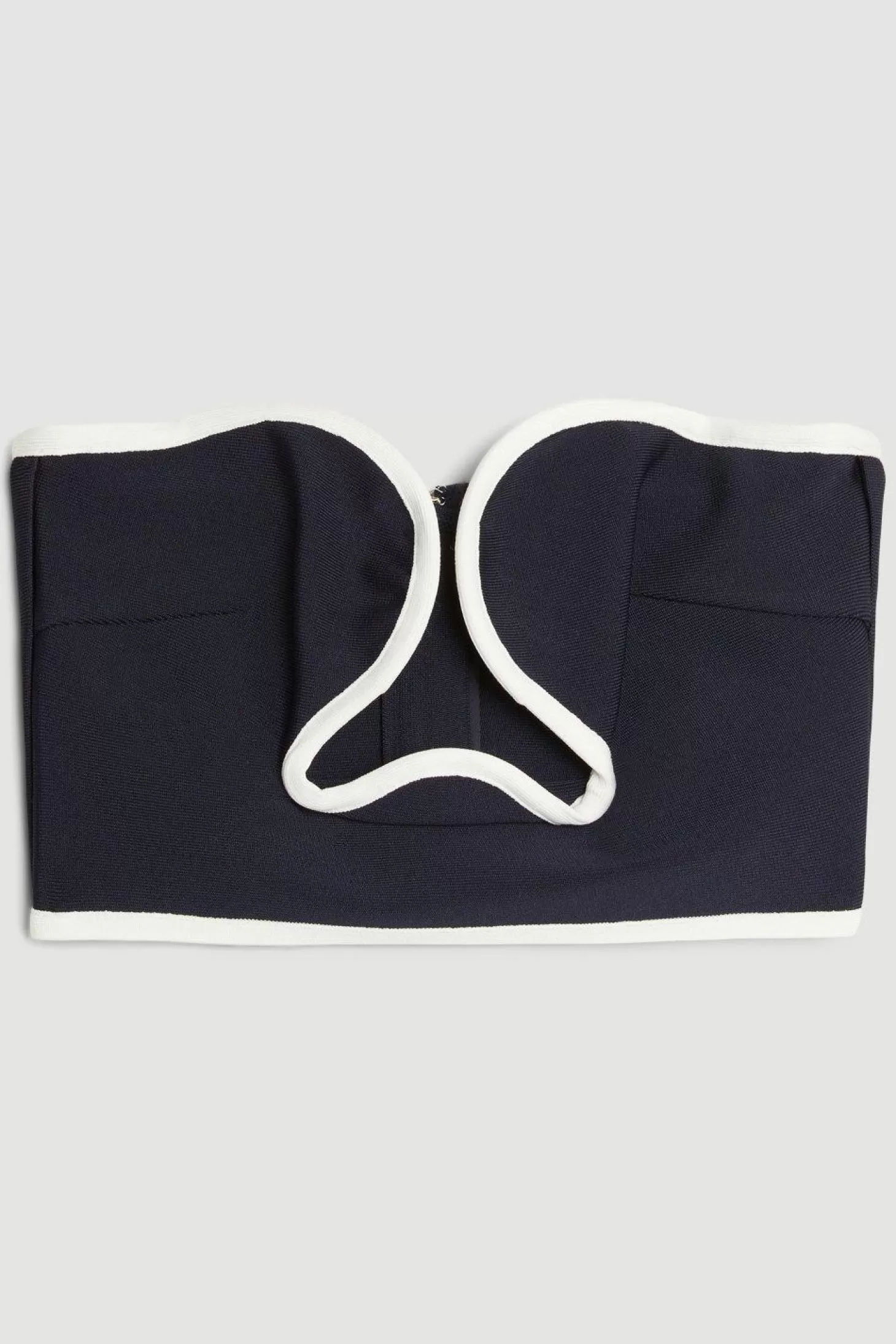 Karen Millen Figure Form Bandage Corset Detail Knit Crop Top