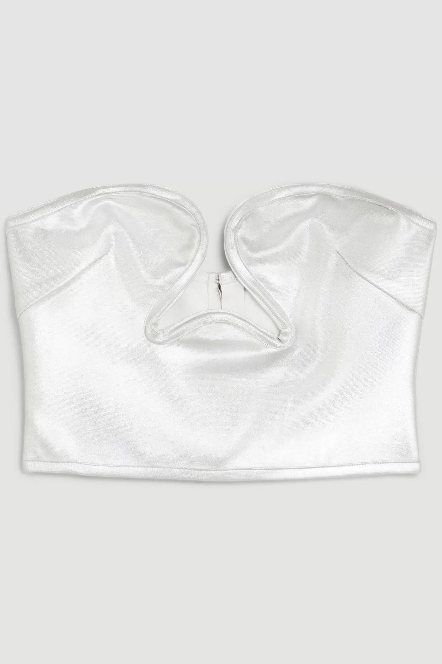 Karen Millen Figure Form Bandage Foiled Knit Corset Detail Top