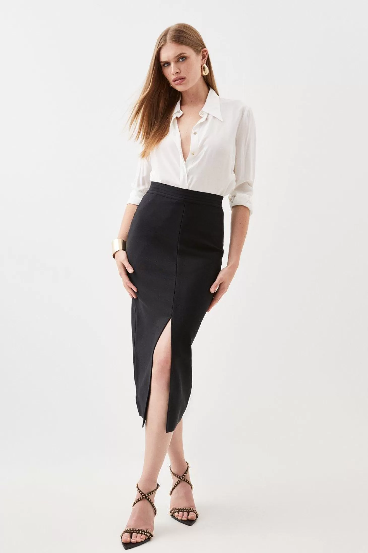 Karen Millen Figure Form Bandage Knit Pencil Skirt