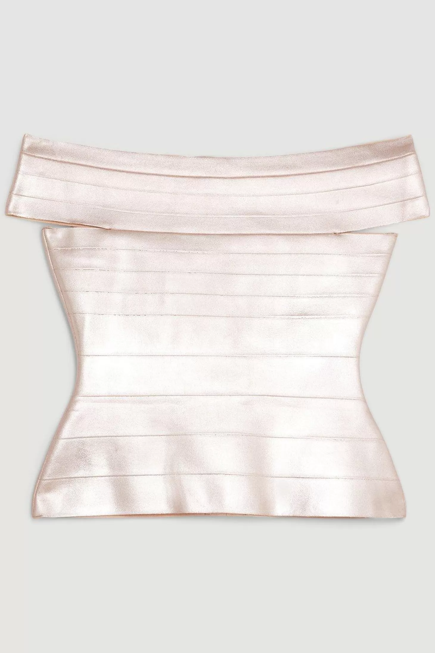 Karen Millen Figure Form Foiled Bandage Off The Shoulder Knit Top