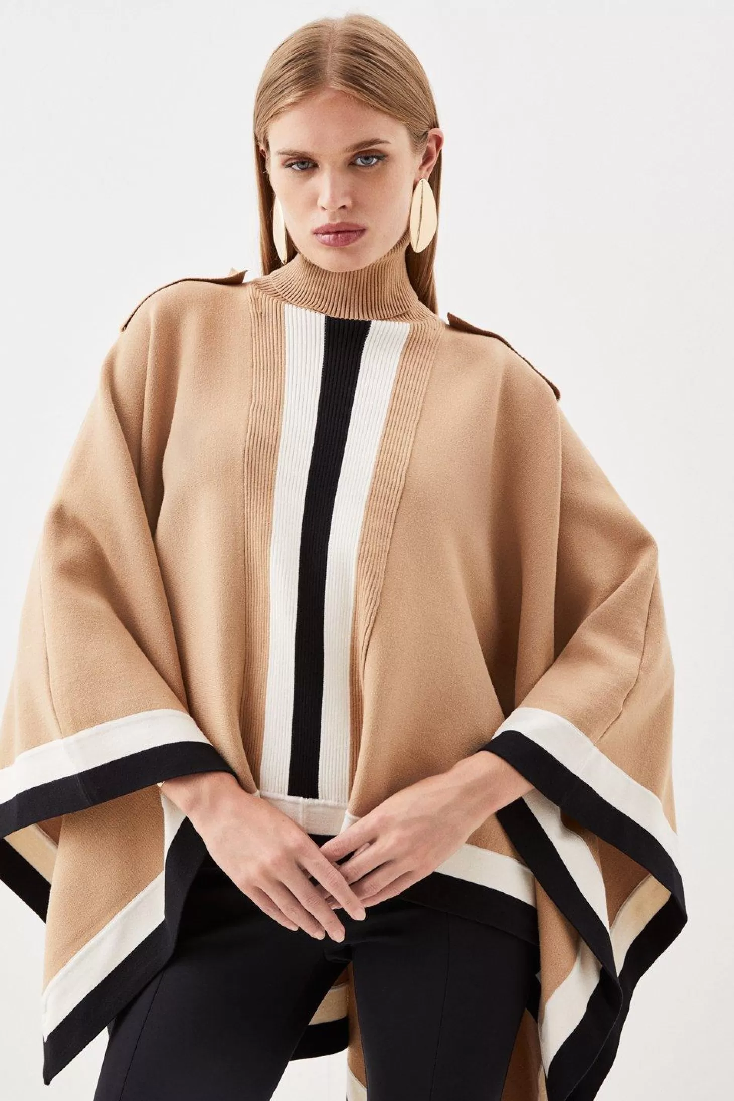 Karen Millen Funnel Neck Knit Poncho