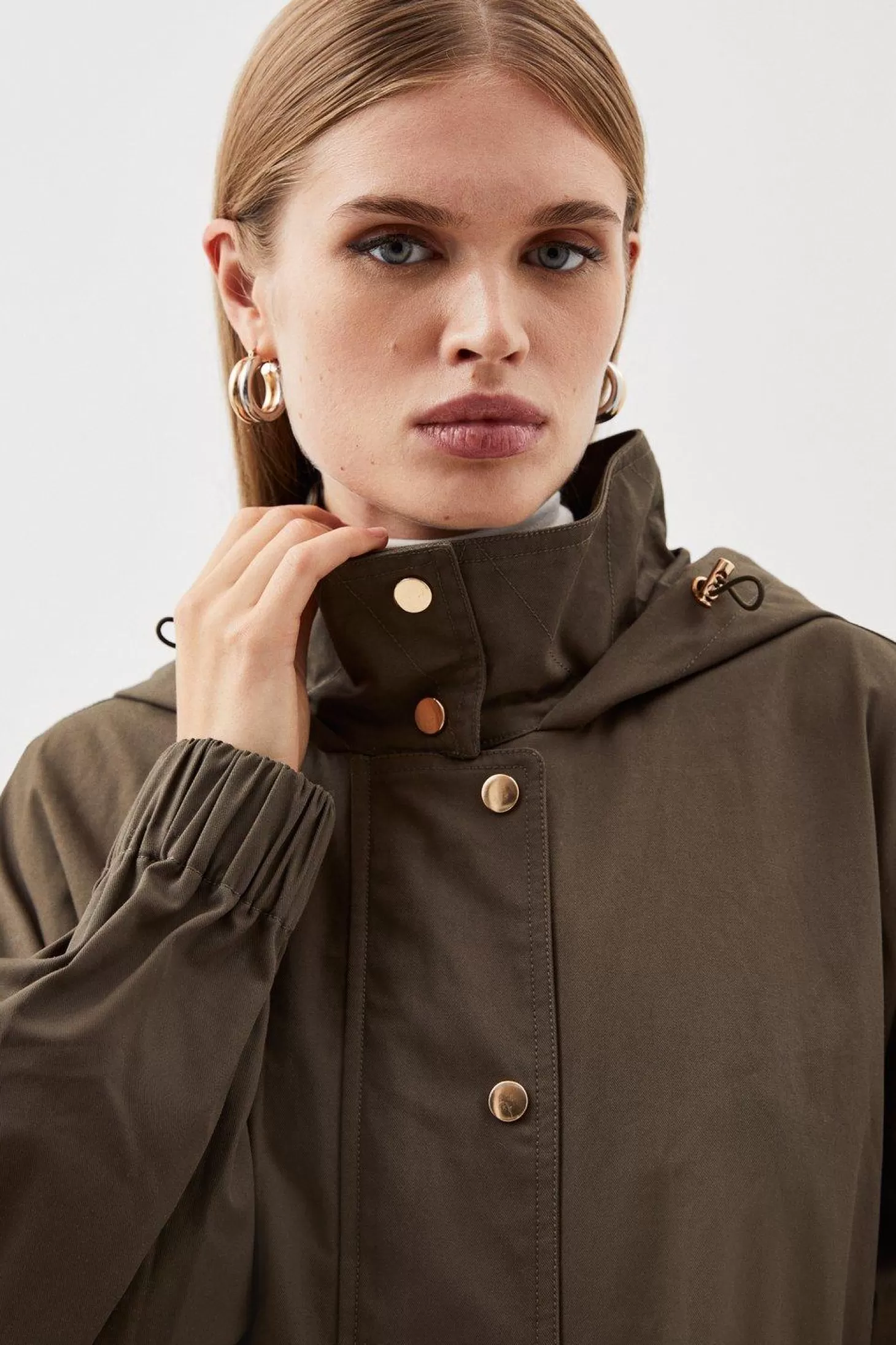 Karen Millen Hooded Longline Parka Coat