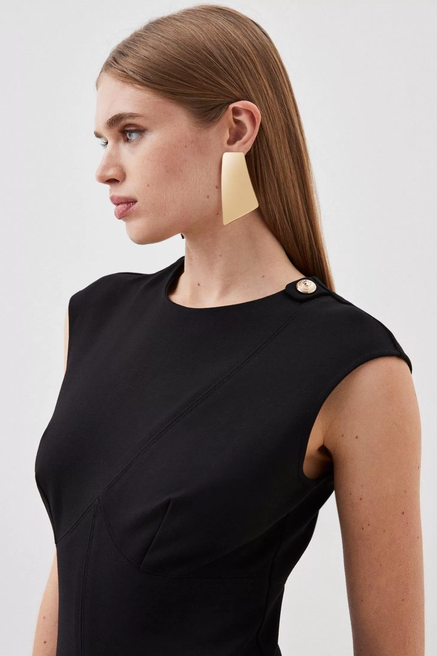 Karen Millen Jersey Ponte Structured Mini Dress