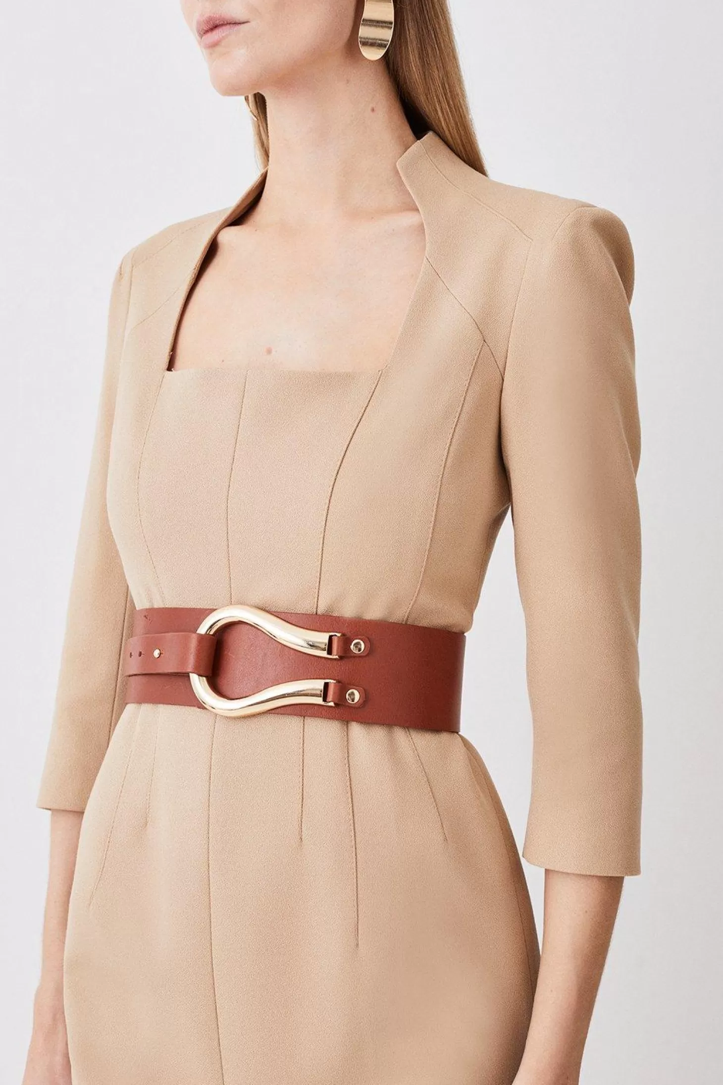 Karen Millen Leather Hardware Detail Waist Belt