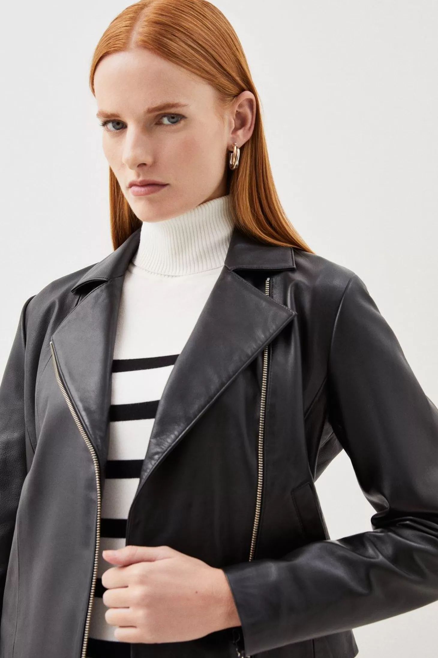 Karen Millen Leather Moto Jacket