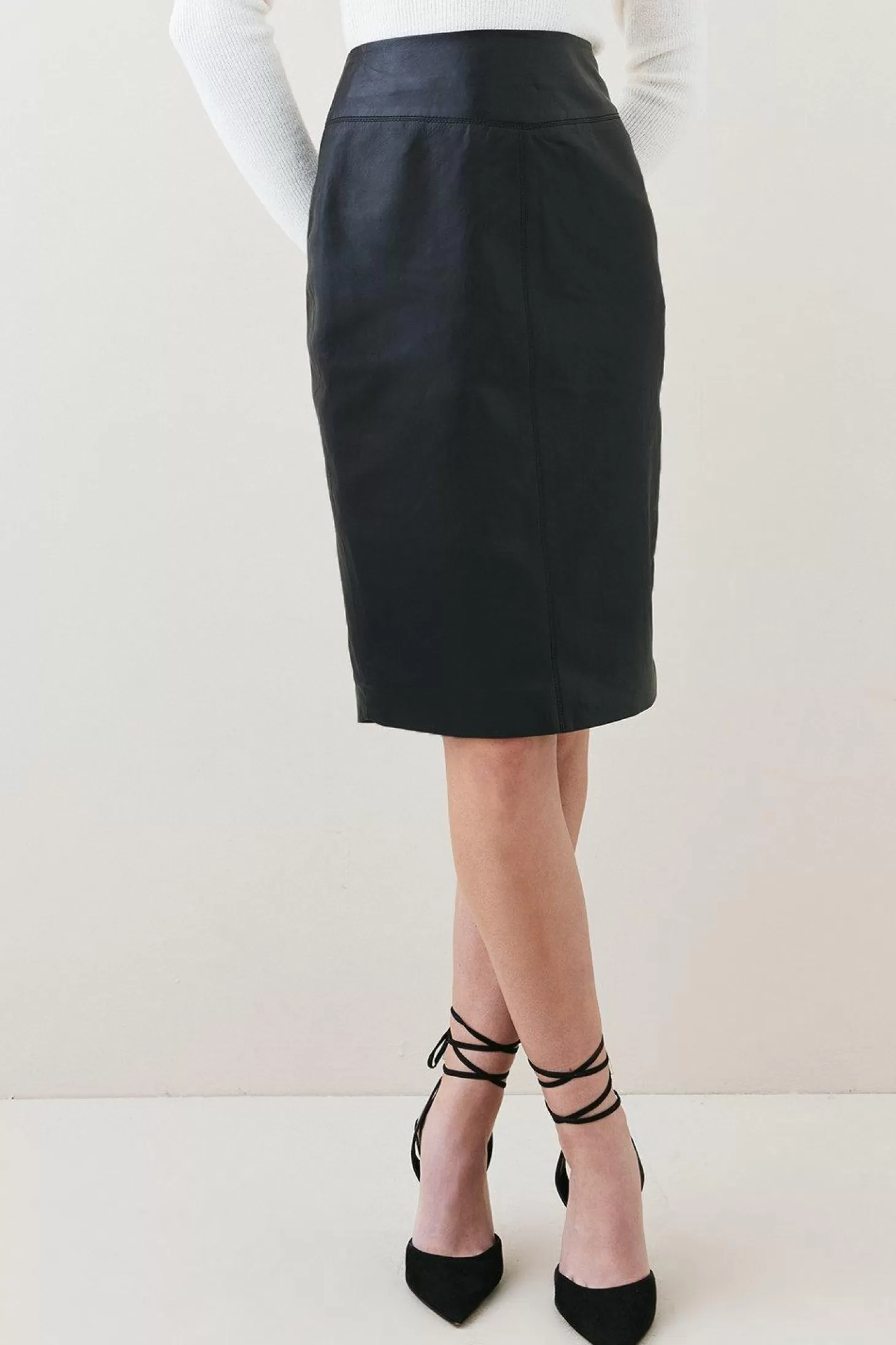 Karen Millen Leather Signature Pencil Skirt