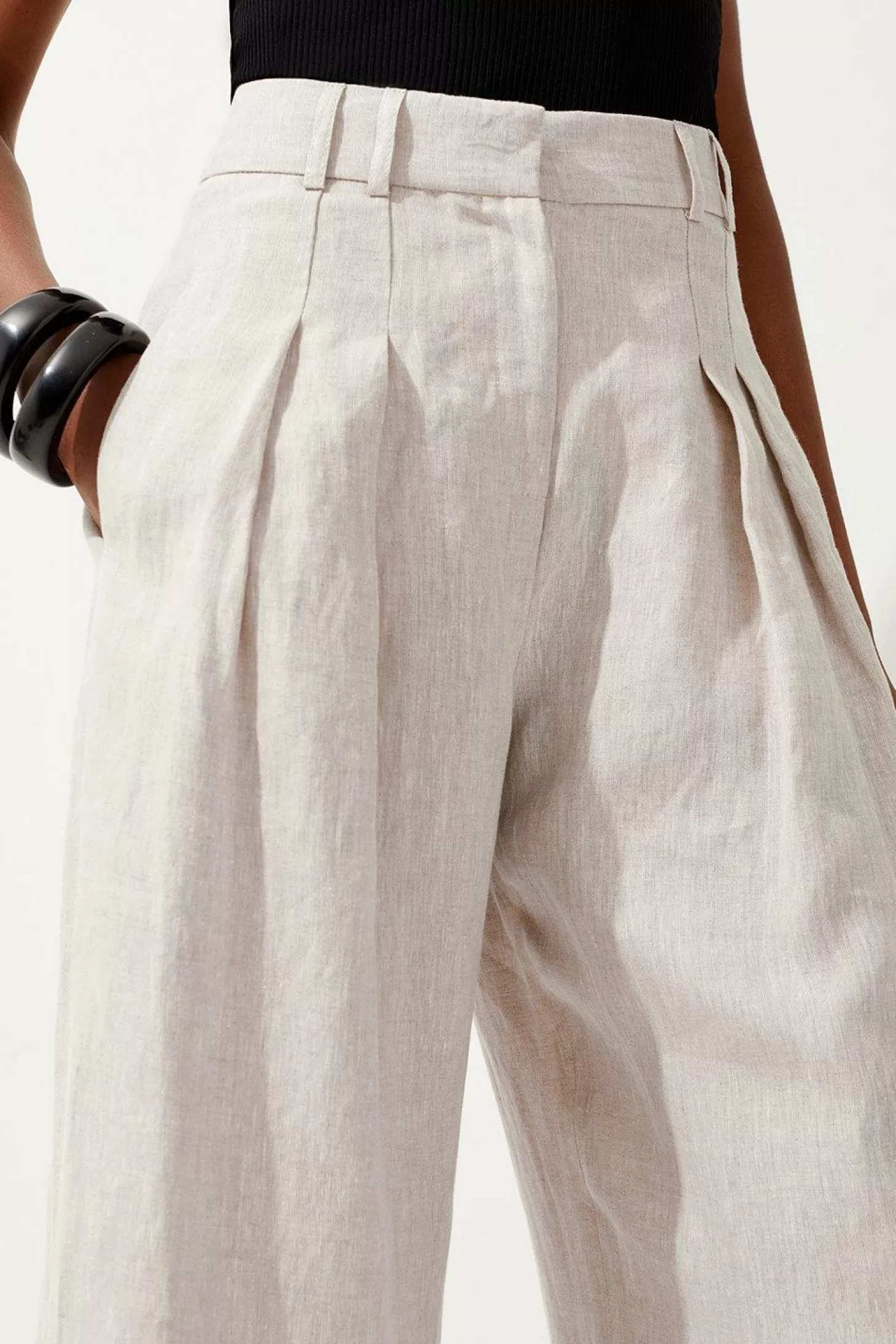 Karen Millen Linen Wide Leg Pants