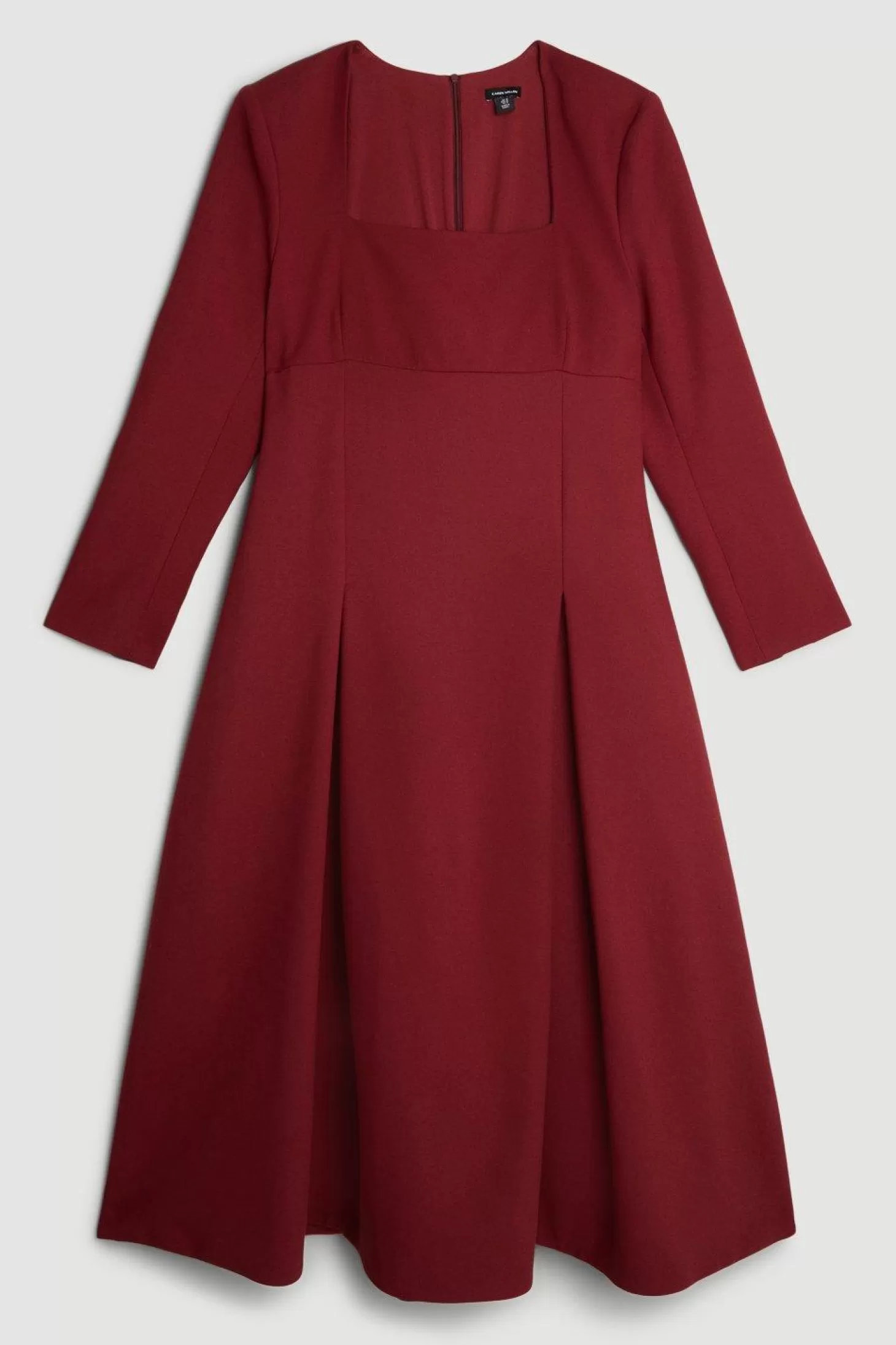 Karen Millen Lydia Millen Plus Size Clean Tailored Sweetheart Neckline Midi Dress