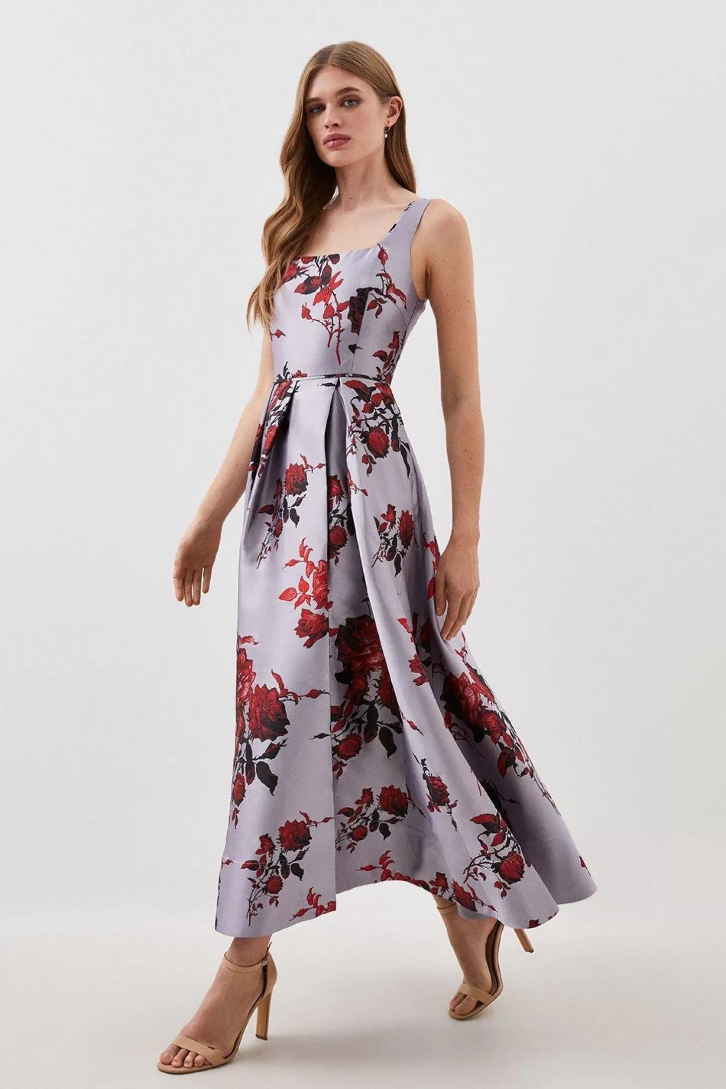 Karen Millen Lydia Millen Tall Jacquard Corseted Woven Maxi Dress