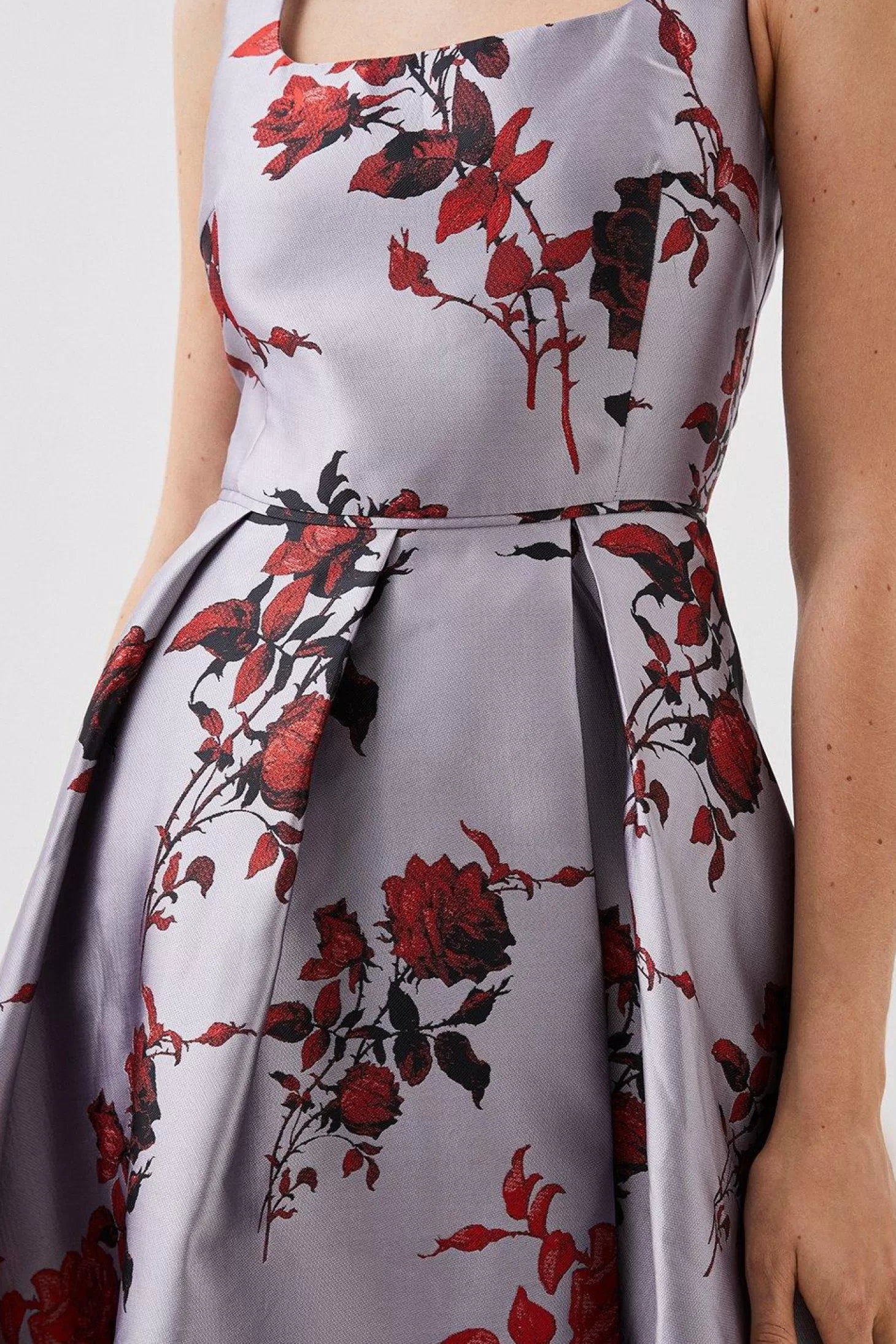 Karen Millen Lydia Millen Tall Jacquard Corseted Woven Maxi Dress