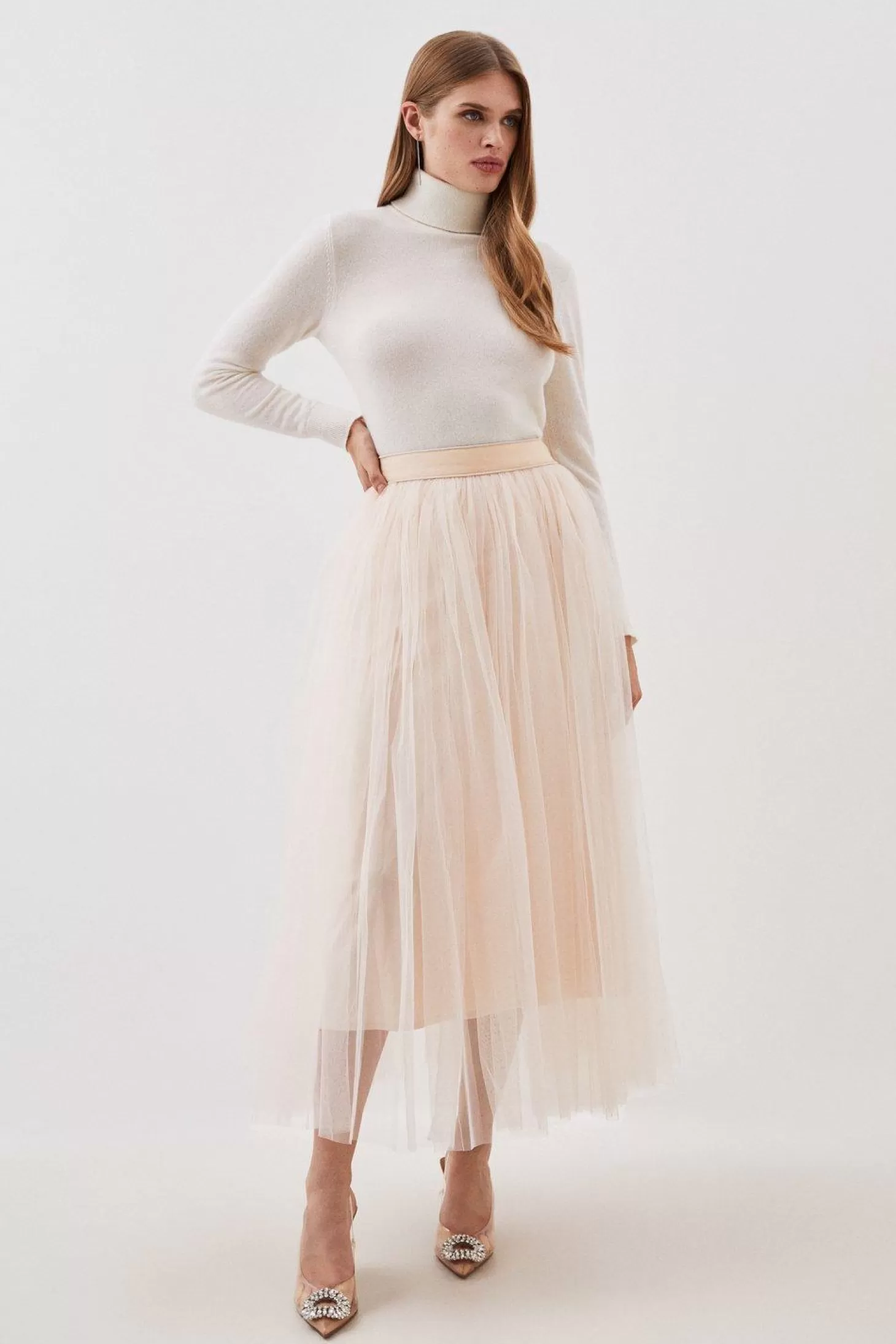 Karen Millen Lydia Millen Tulle Woven Maxi Skirt