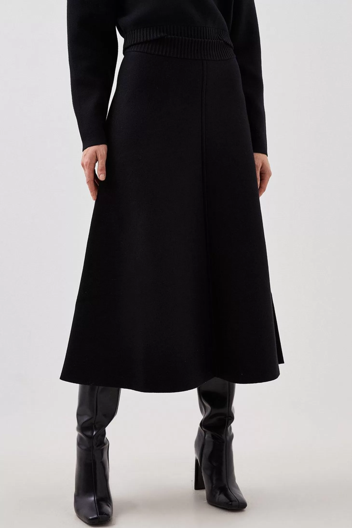 Karen Millen Lydia Millen Viscose Blend Milano Knit Midi Skirt Co-ord