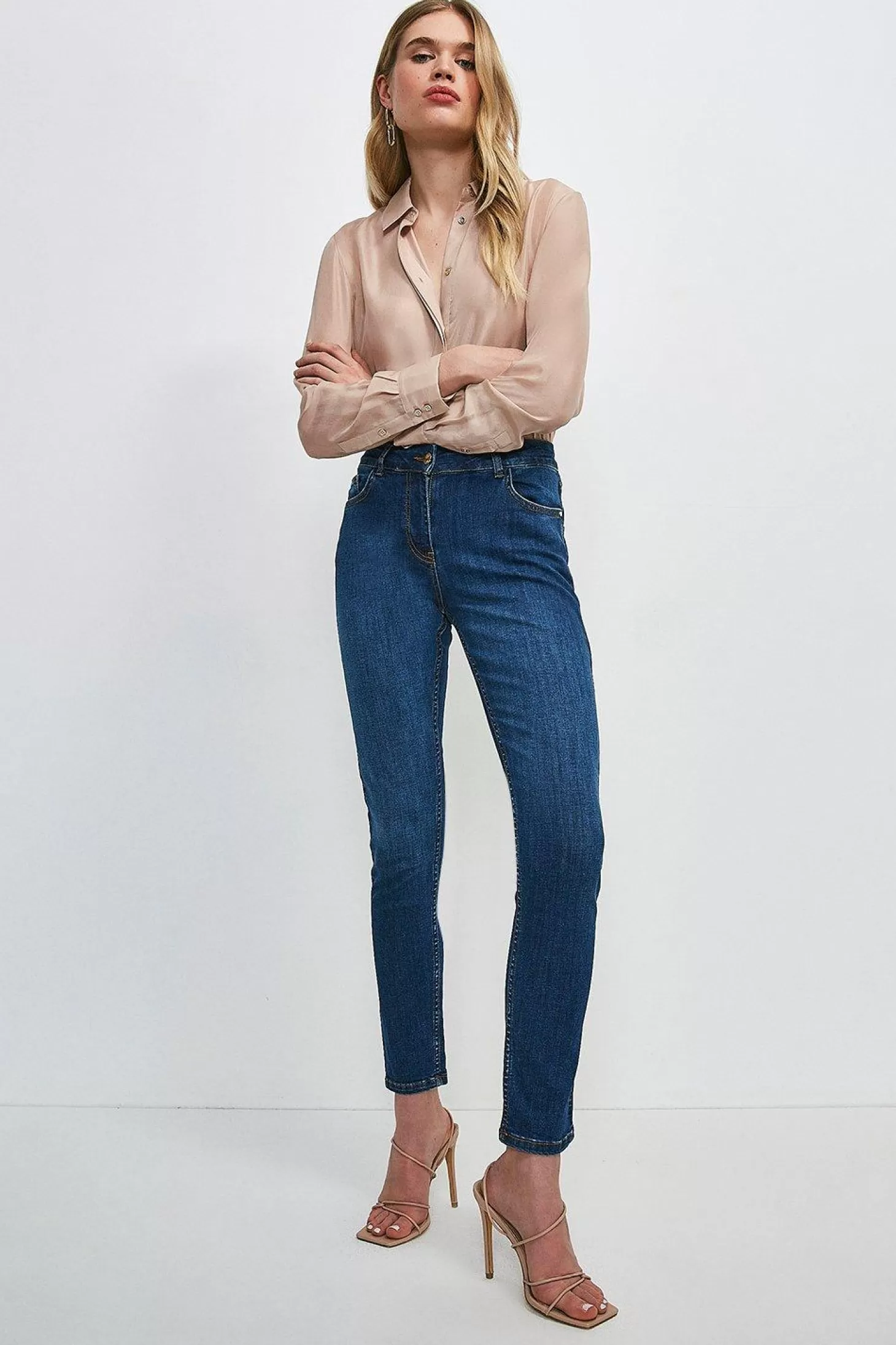 Karen Millen Mid Rise Slim Leg Jeans