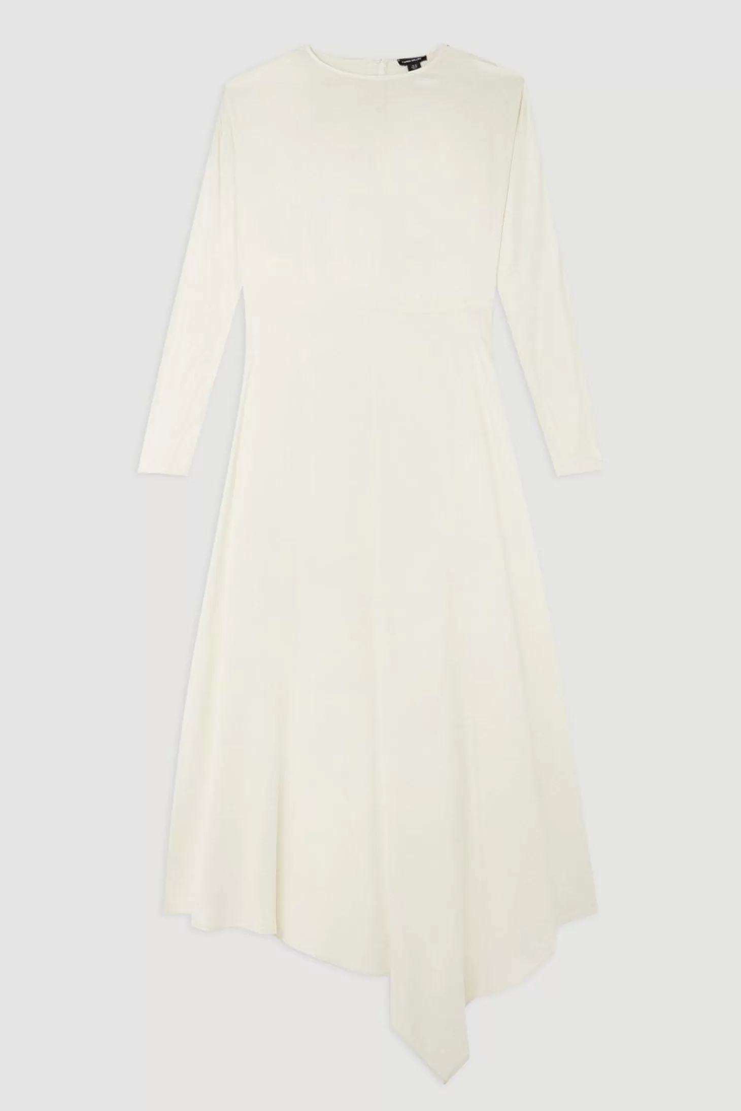 Karen Millen Petite Floral Satin Crepe Woven Angel Sleeve Midi Dress