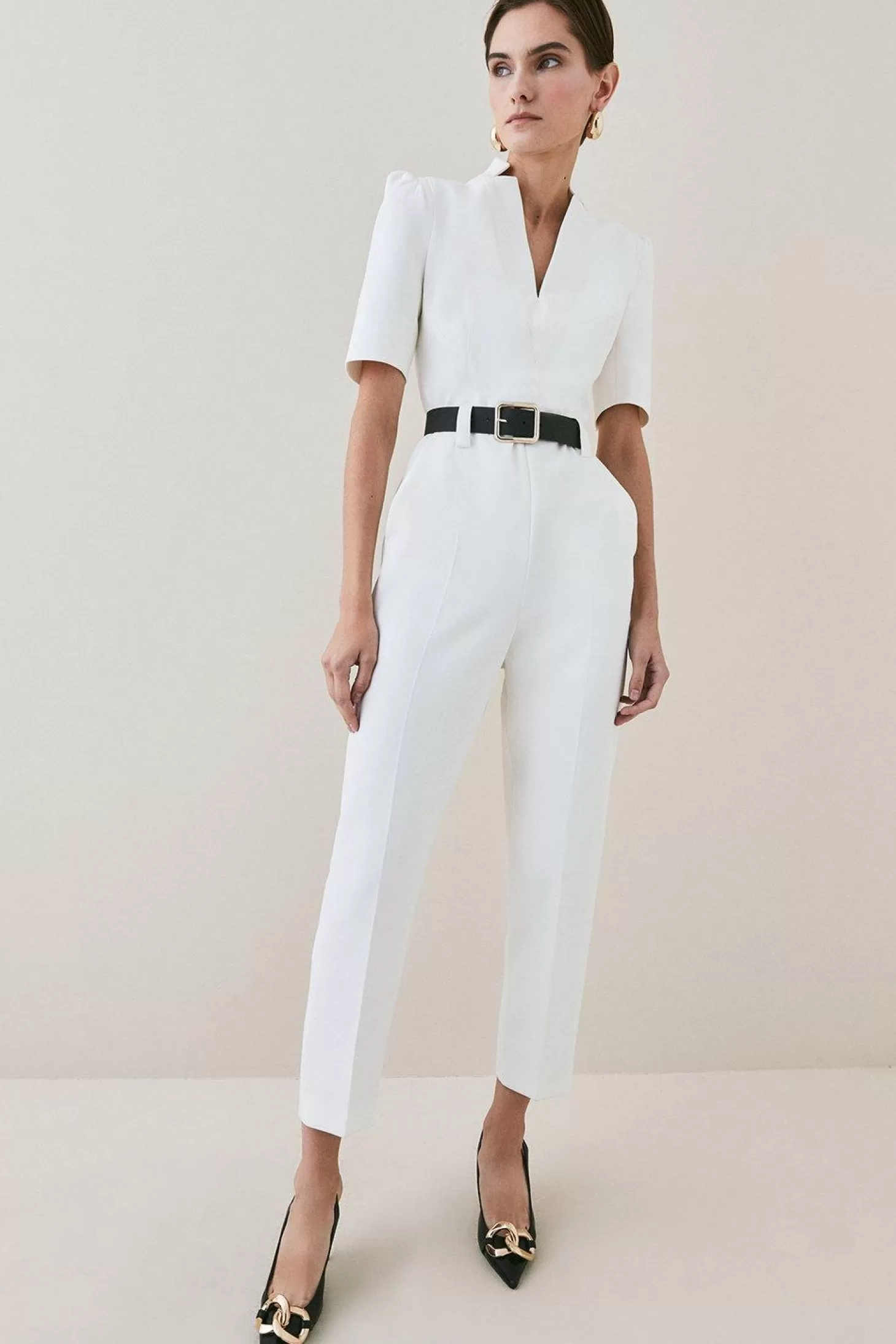 Karen Millen Petite Forever Belted Jumpsuit