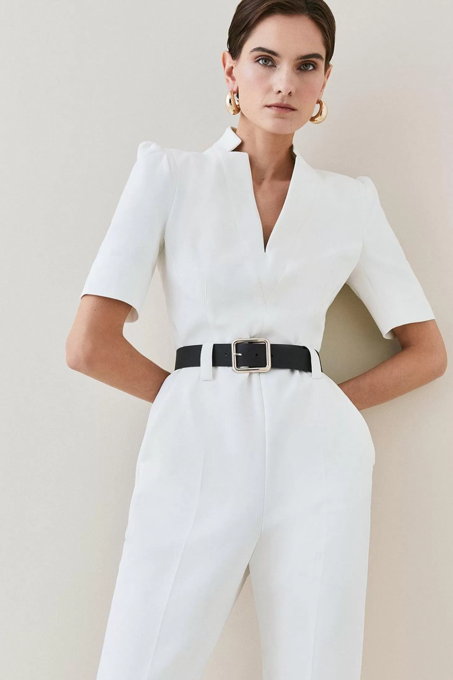 Karen Millen Petite Forever Belted Jumpsuit