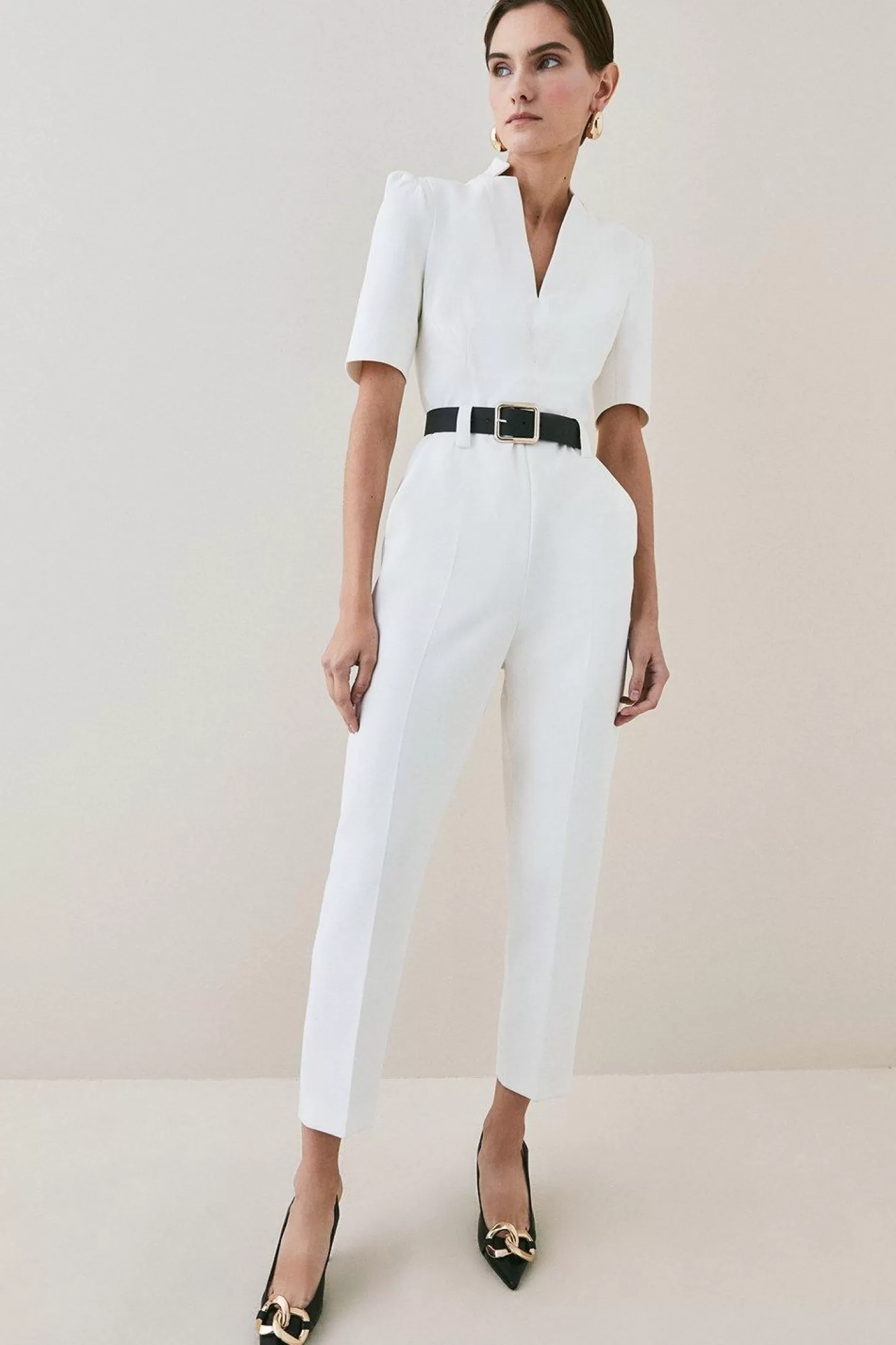 Karen Millen Petite Forever Belted Jumpsuit