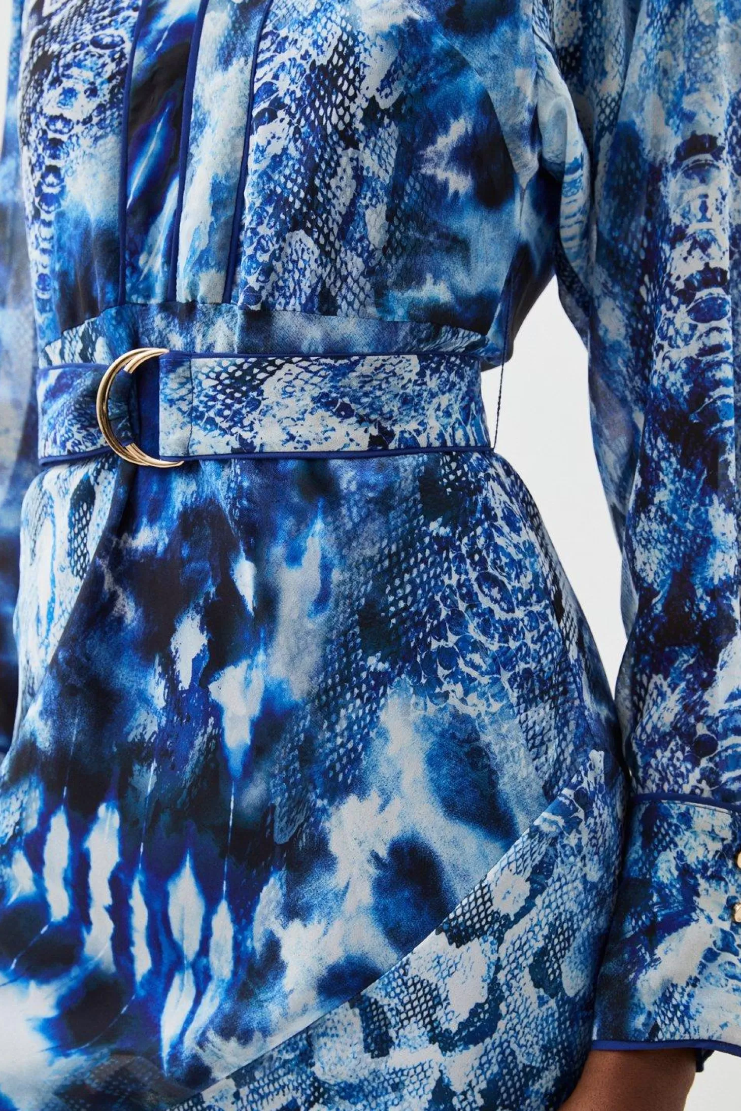 Karen Millen Petite Georgette Woven Maxi Dress With Scarf Detail