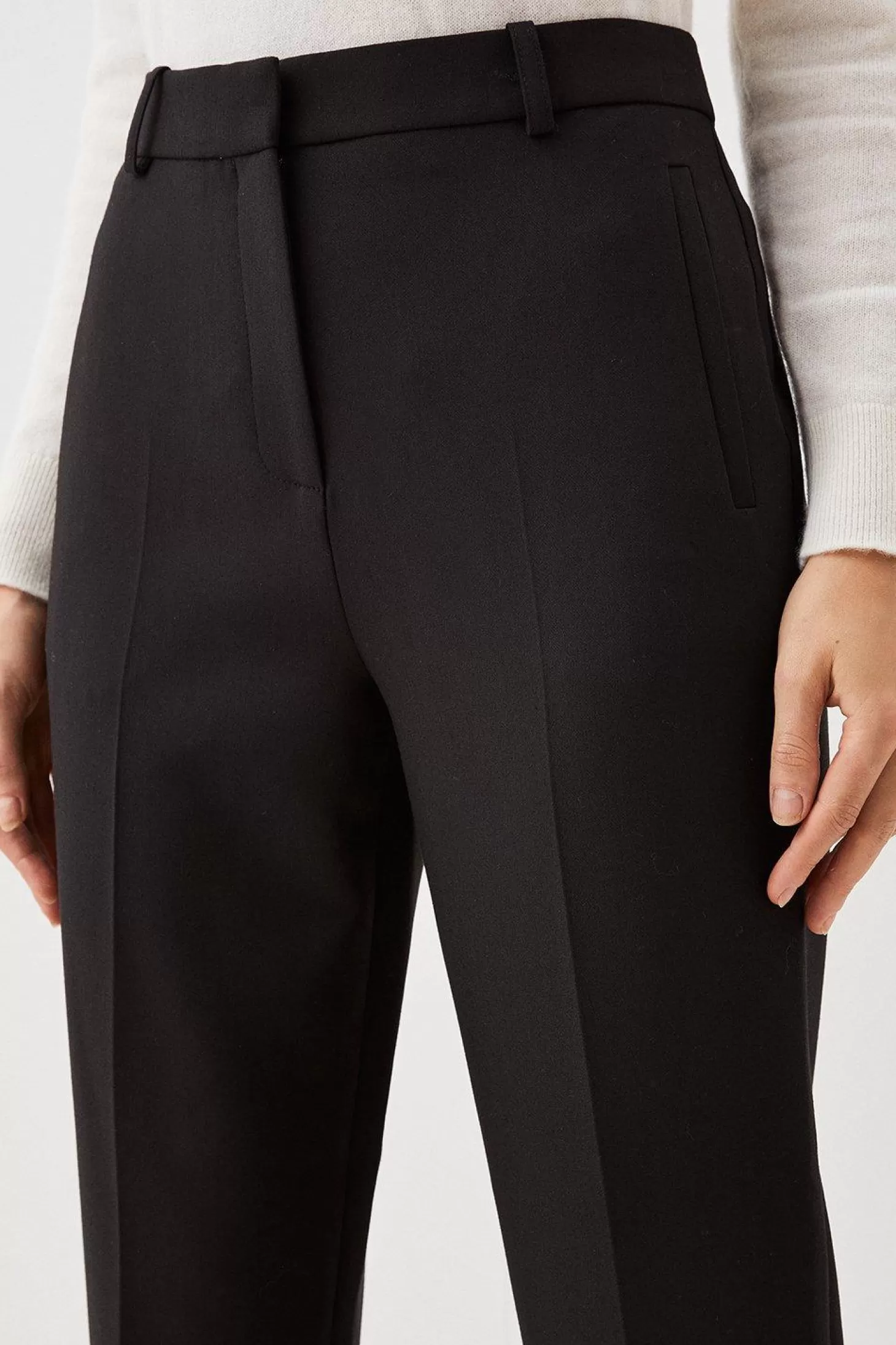 Karen Millen Petite Tailored Compact Stretch Slim Leg Dress Pants