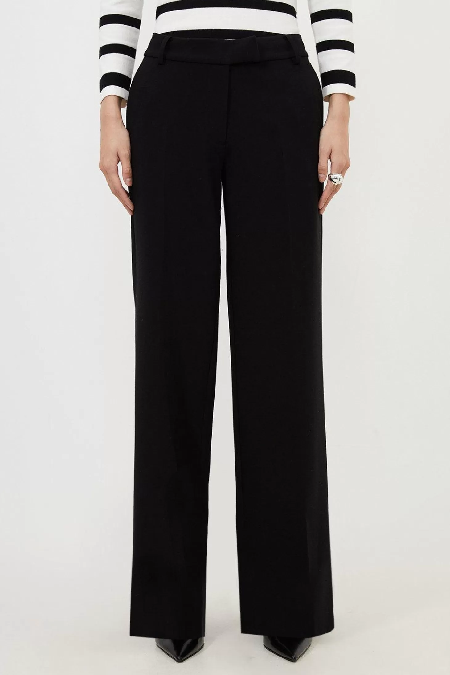 Karen Millen Petite Tailored Straight Leg Trousers