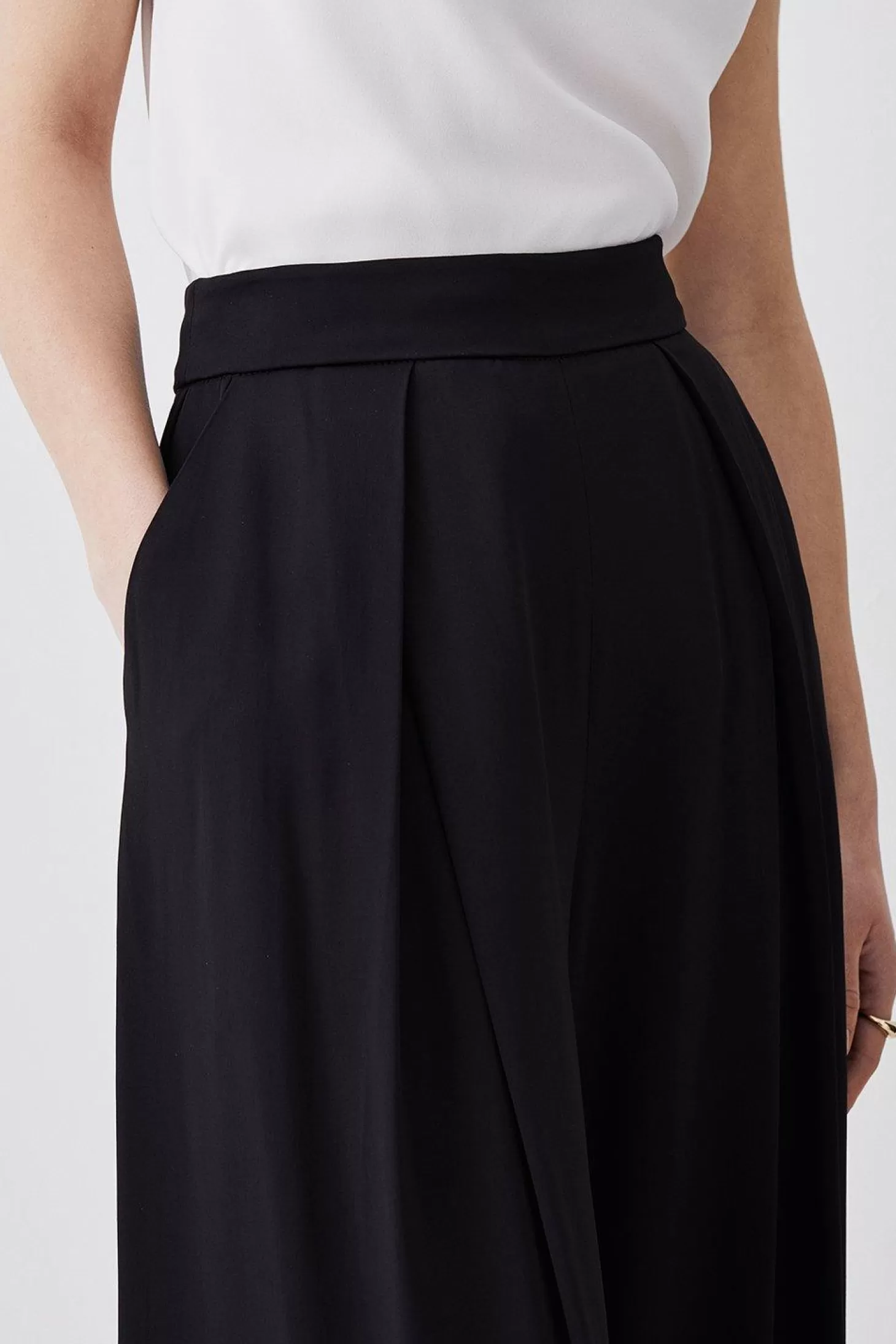 Karen Millen Pleat Detail Wide Leg Pants