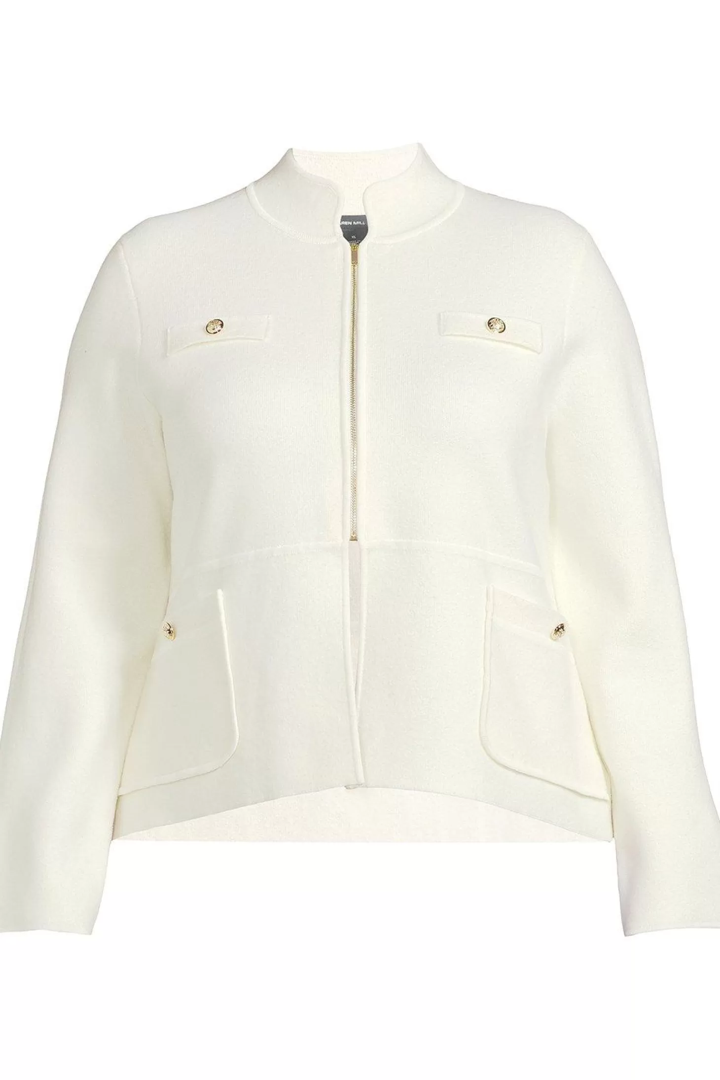 Karen Millen Plus Size Compact Wool Blend Knit Sleeve Jacket
