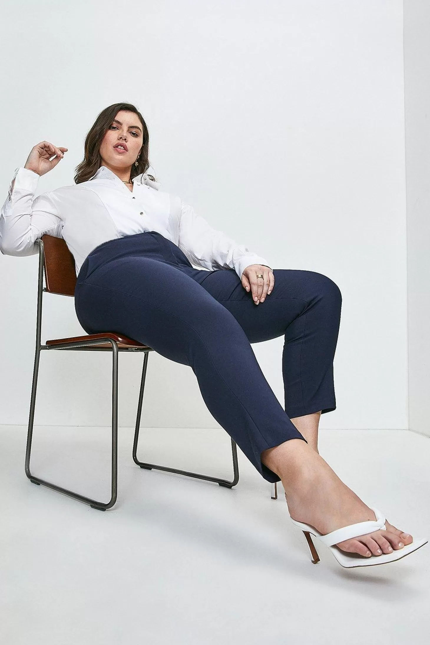 Karen Millen Plus Size Essential Techno Woven Pants