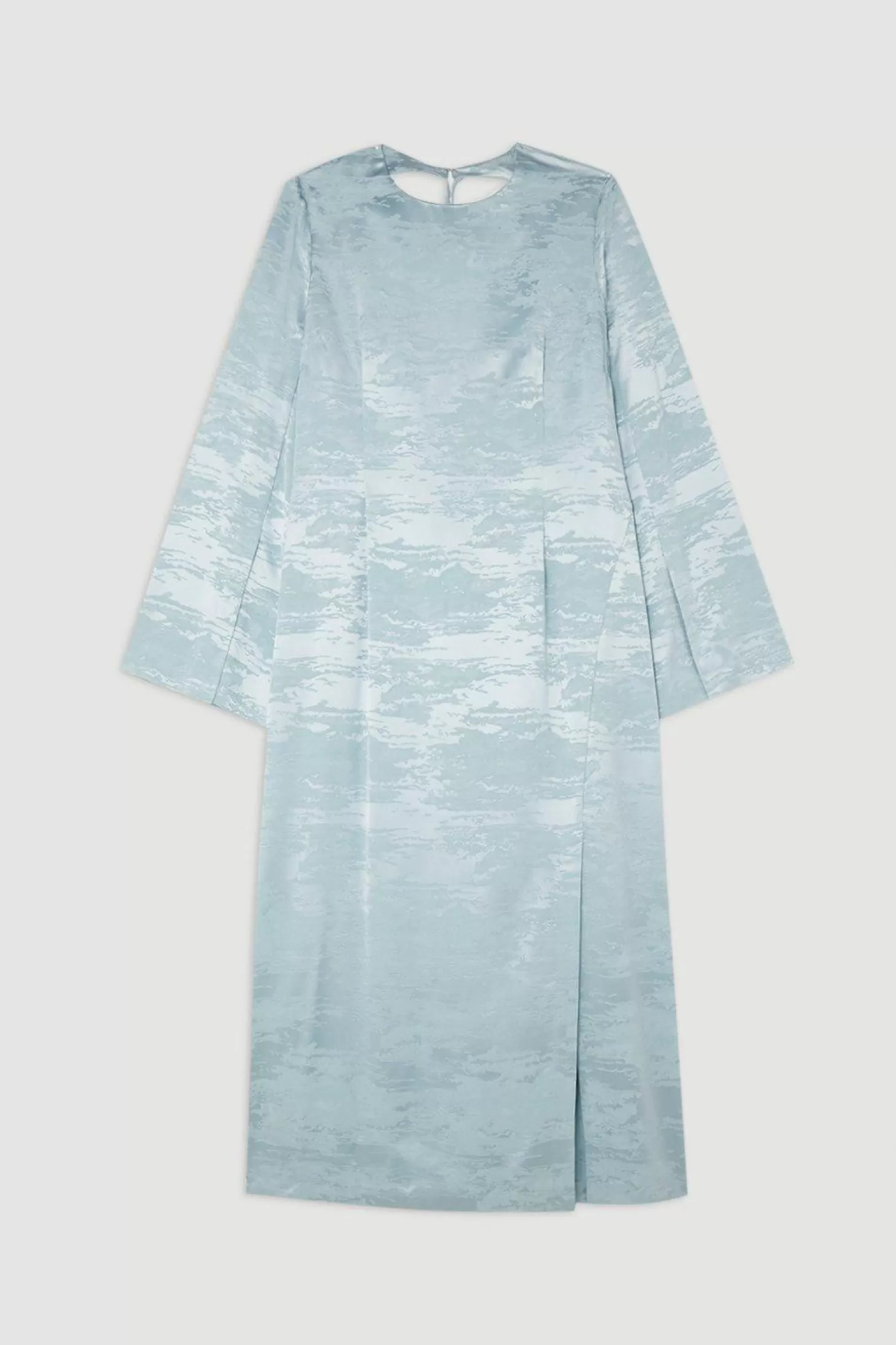 Karen Millen Plus Size Jacquard Woven Cut Out Back Midi Dress
