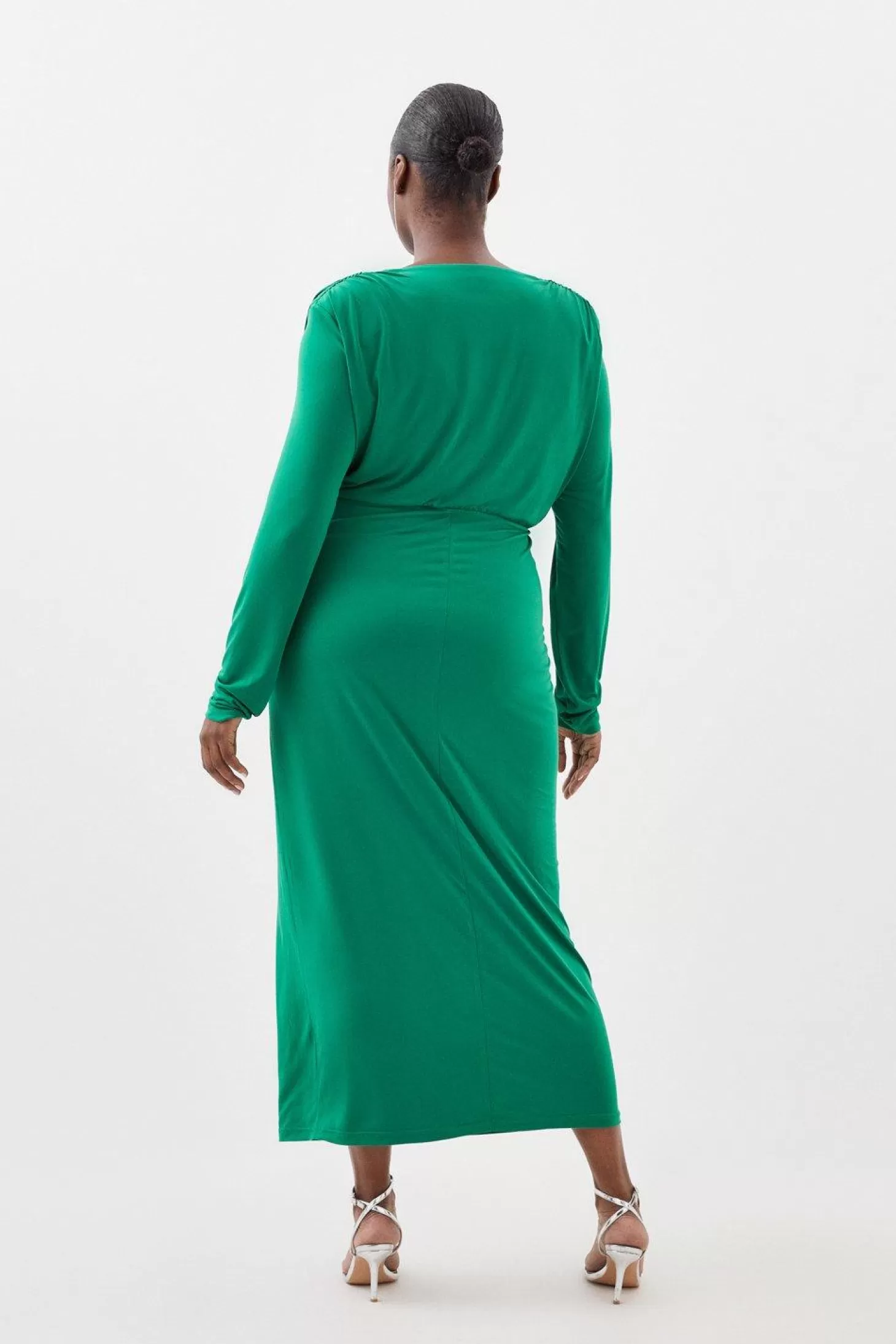 Karen Millen Plus Size Jersey Crepe Midaxi Cowl Neck Dress