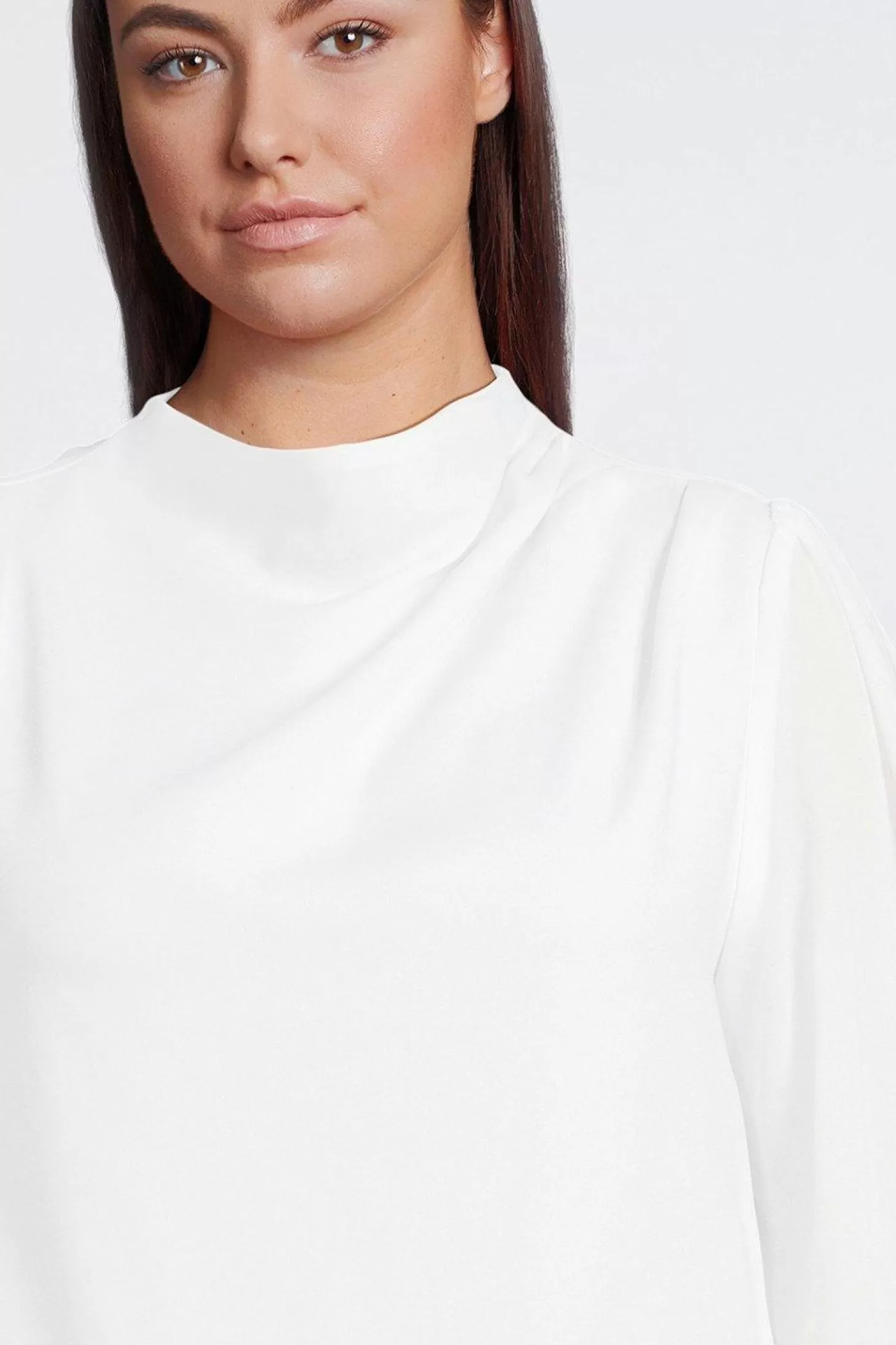 Karen Millen Plus Size Pin Tucks Georgette Woven Top