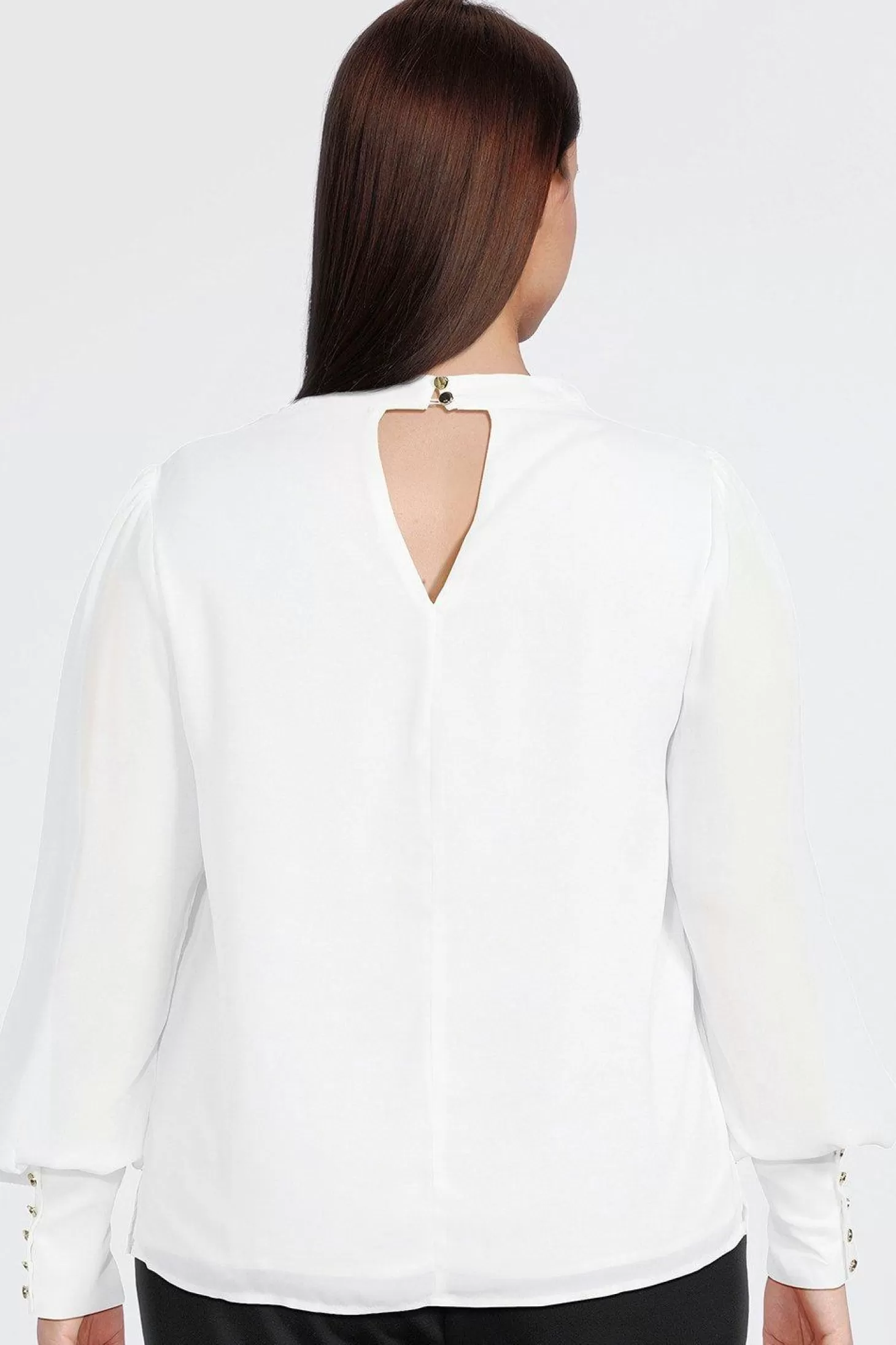 Karen Millen Plus Size Pin Tucks Georgette Woven Top