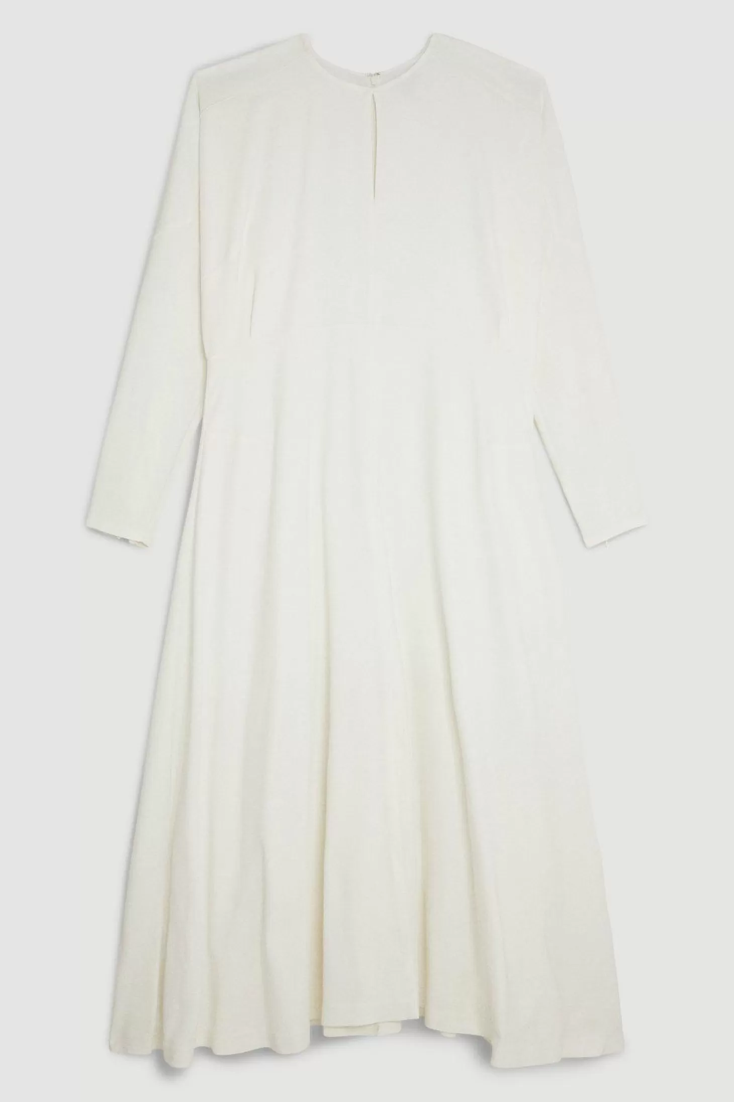 Karen Millen Plus Size Premium Viscose Crepe Long Sleeve Woven Midi Dress