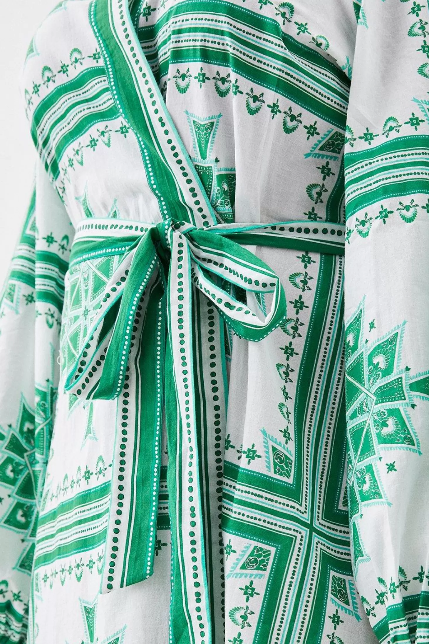 Karen Millen Plus Size Printed Cotton Voile Maxi Beach Dress