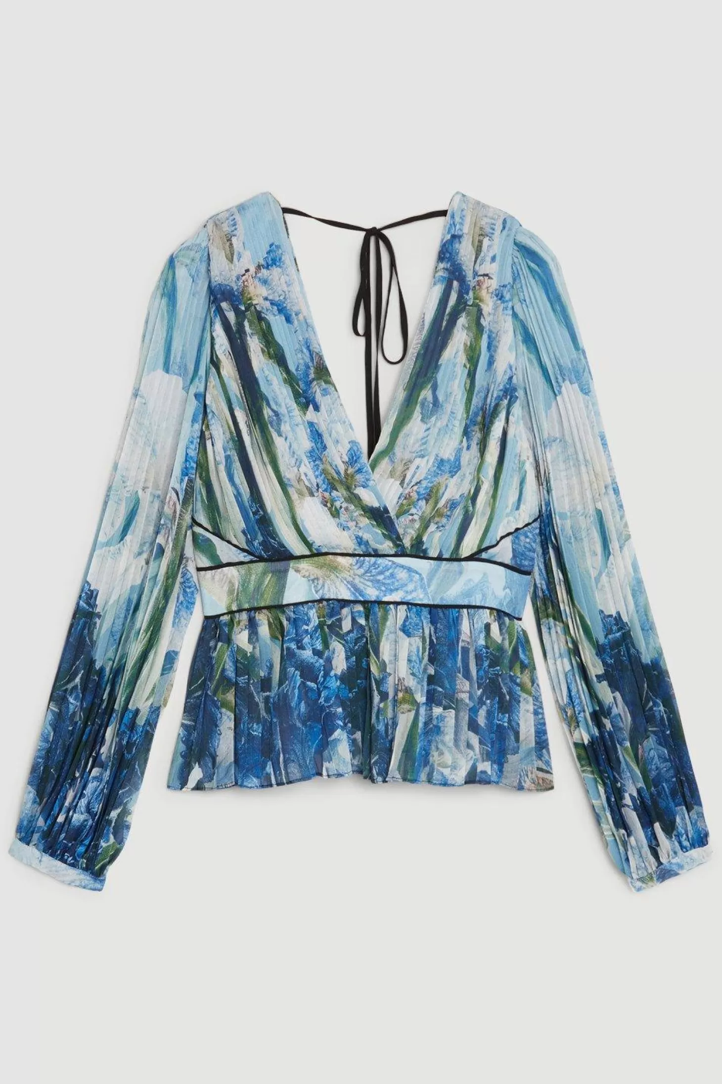 Karen Millen Plus Size Scattered Print Pleated Blouse